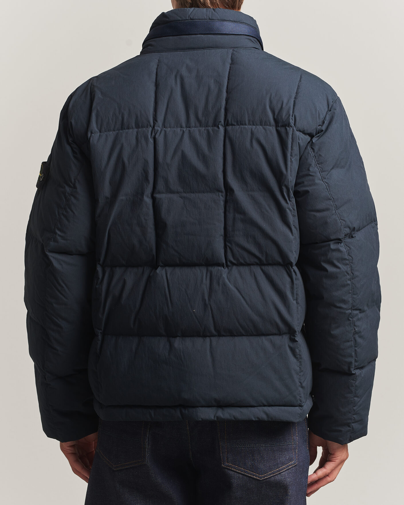Hombres | Abrigos y chaquetas | Stone Island | Cotton/Nylon Padded Down Jacket Navy Blue