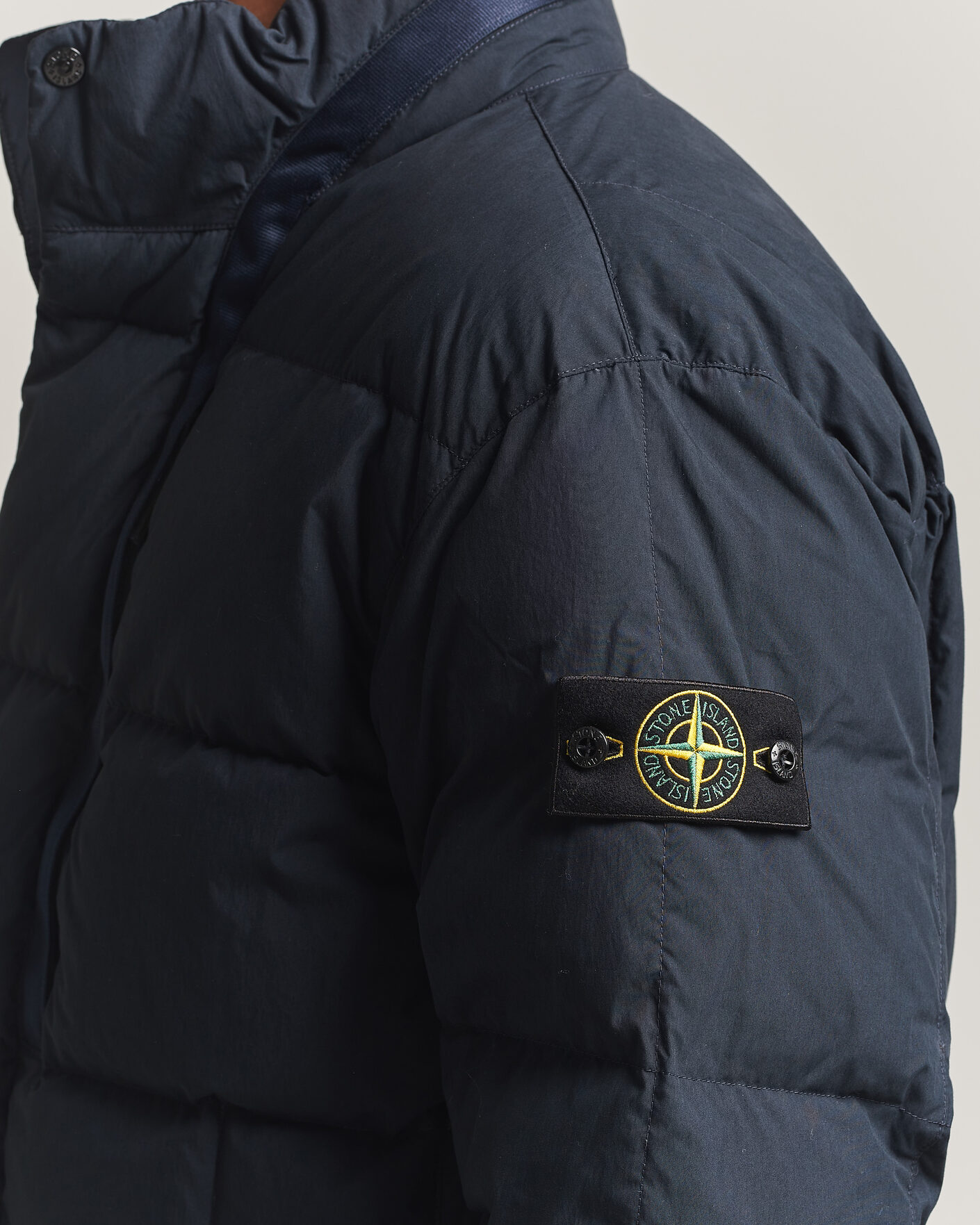 Hombres | Abrigos y chaquetas | Stone Island | Cotton/Nylon Padded Down Jacket Navy Blue