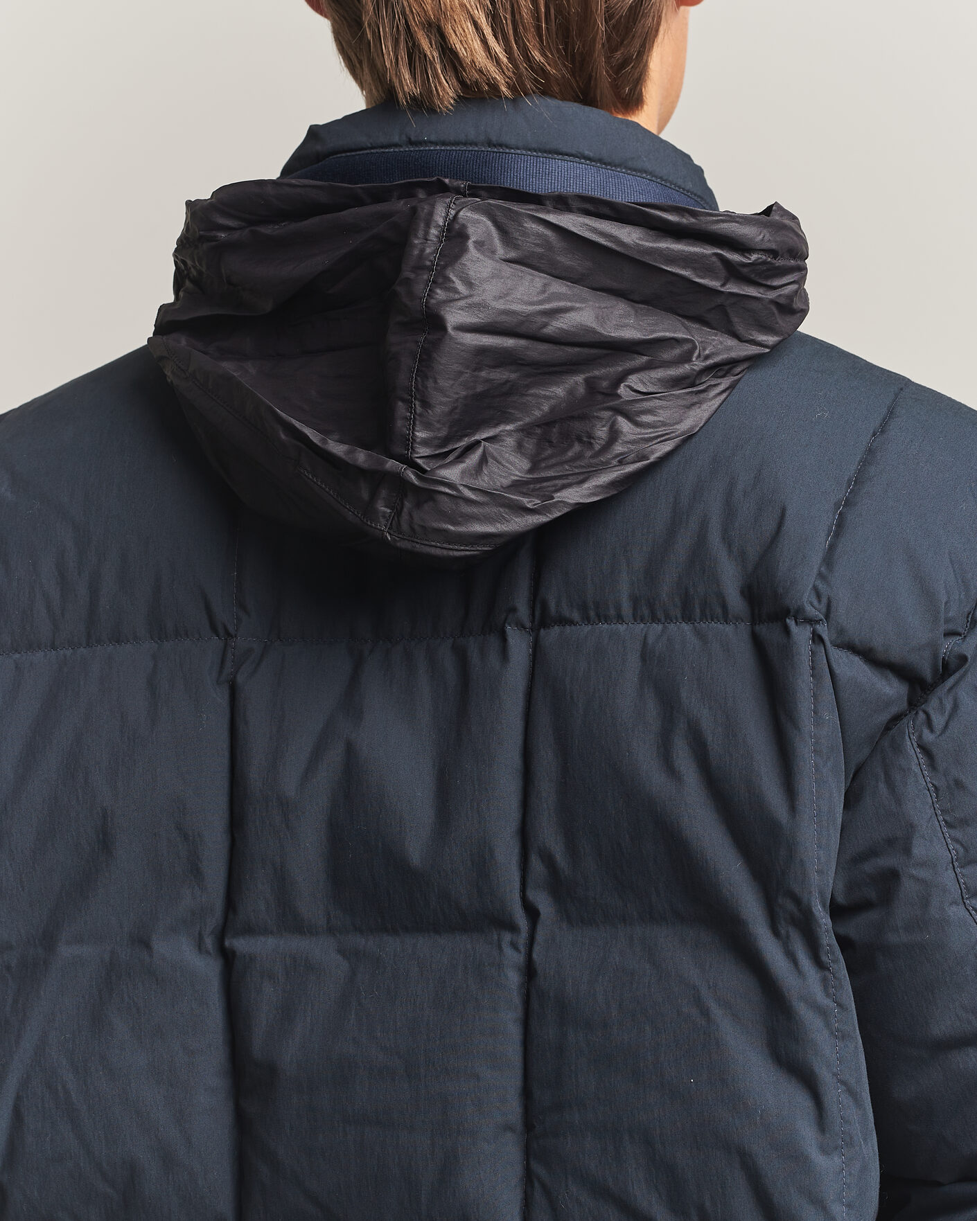 Hombres | Abrigos y chaquetas | Stone Island | Cotton/Nylon Padded Down Jacket Navy Blue