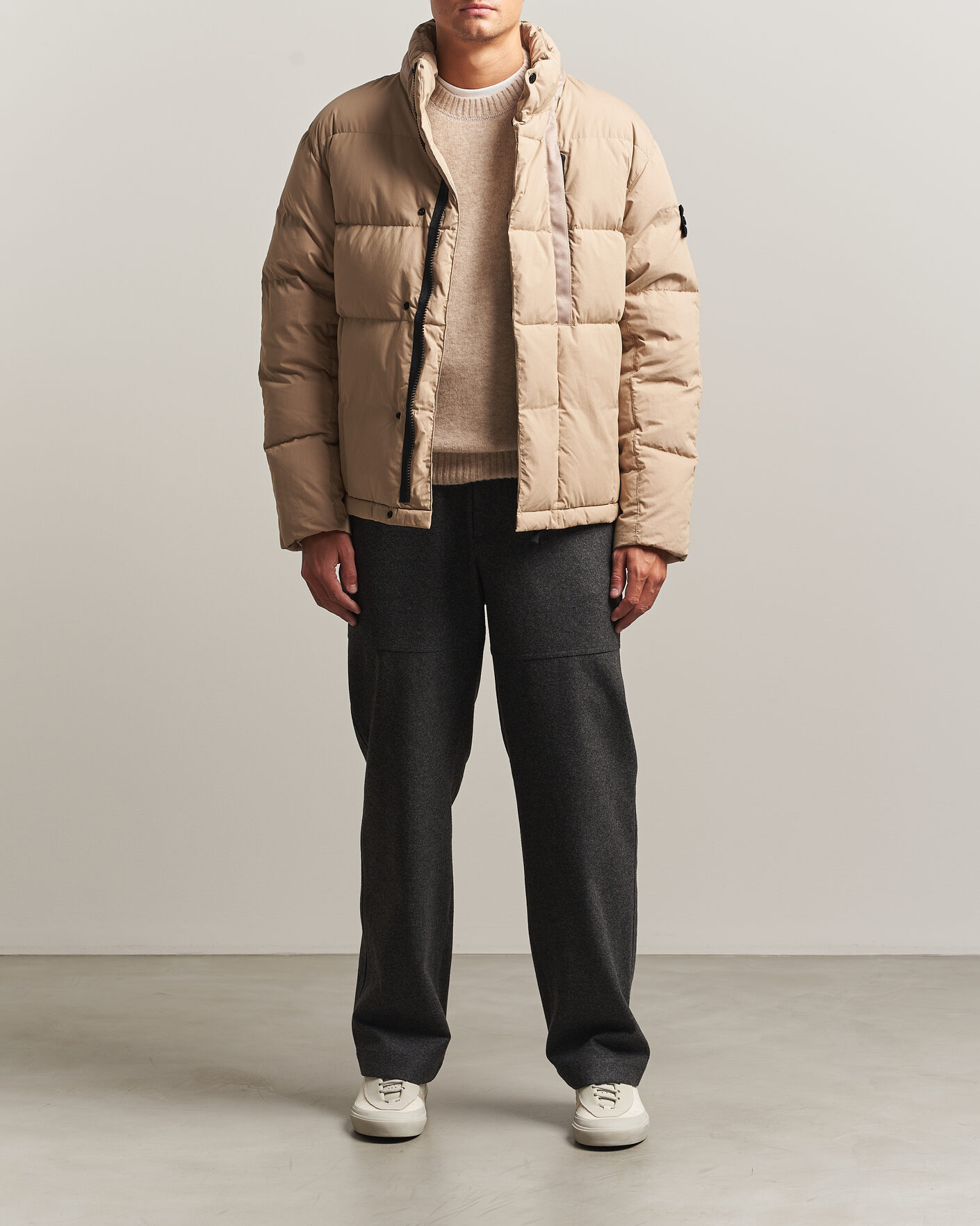 Hombres | Abrigos y chaquetas | Stone Island | Cotton/Nylon Padded Down Jacket Biscuit