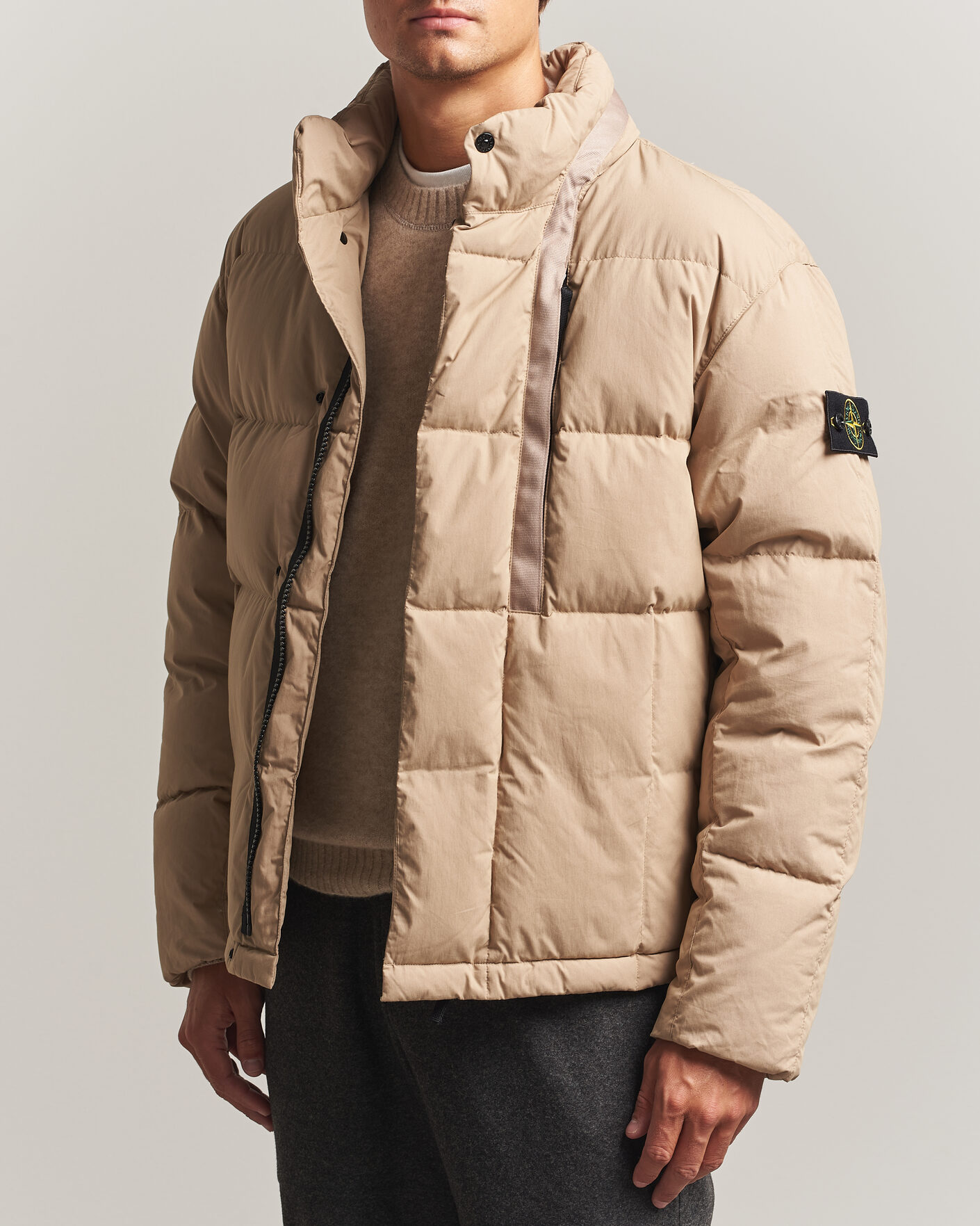 Hombres | Abrigos y chaquetas | Stone Island | Cotton/Nylon Padded Down Jacket Biscuit
