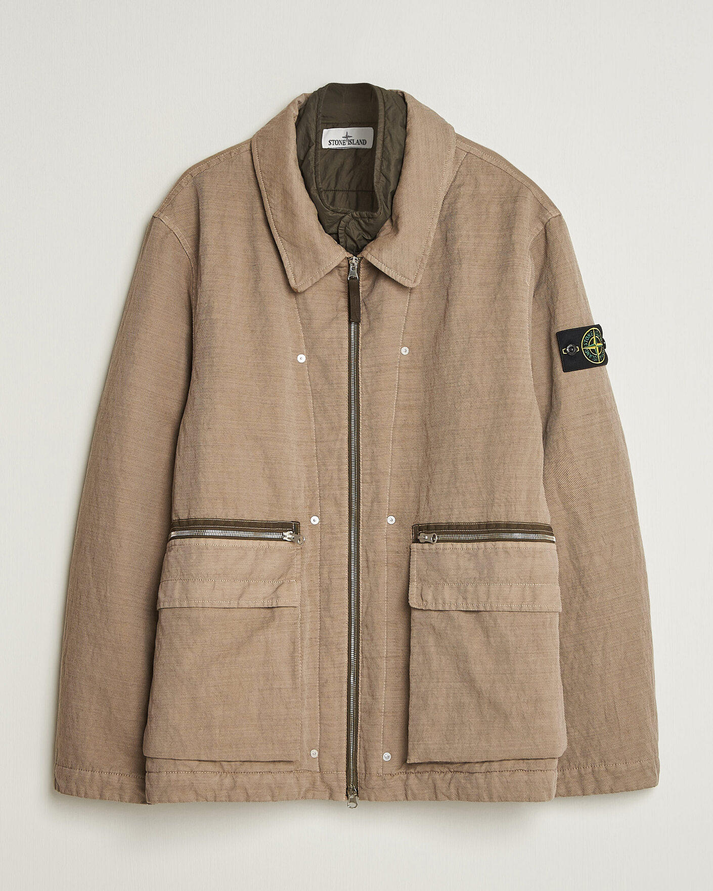 Hombres | Abrigos y chaquetas | Stone Island | Diagonal Cotton/Wool Field Jacket Biscuit