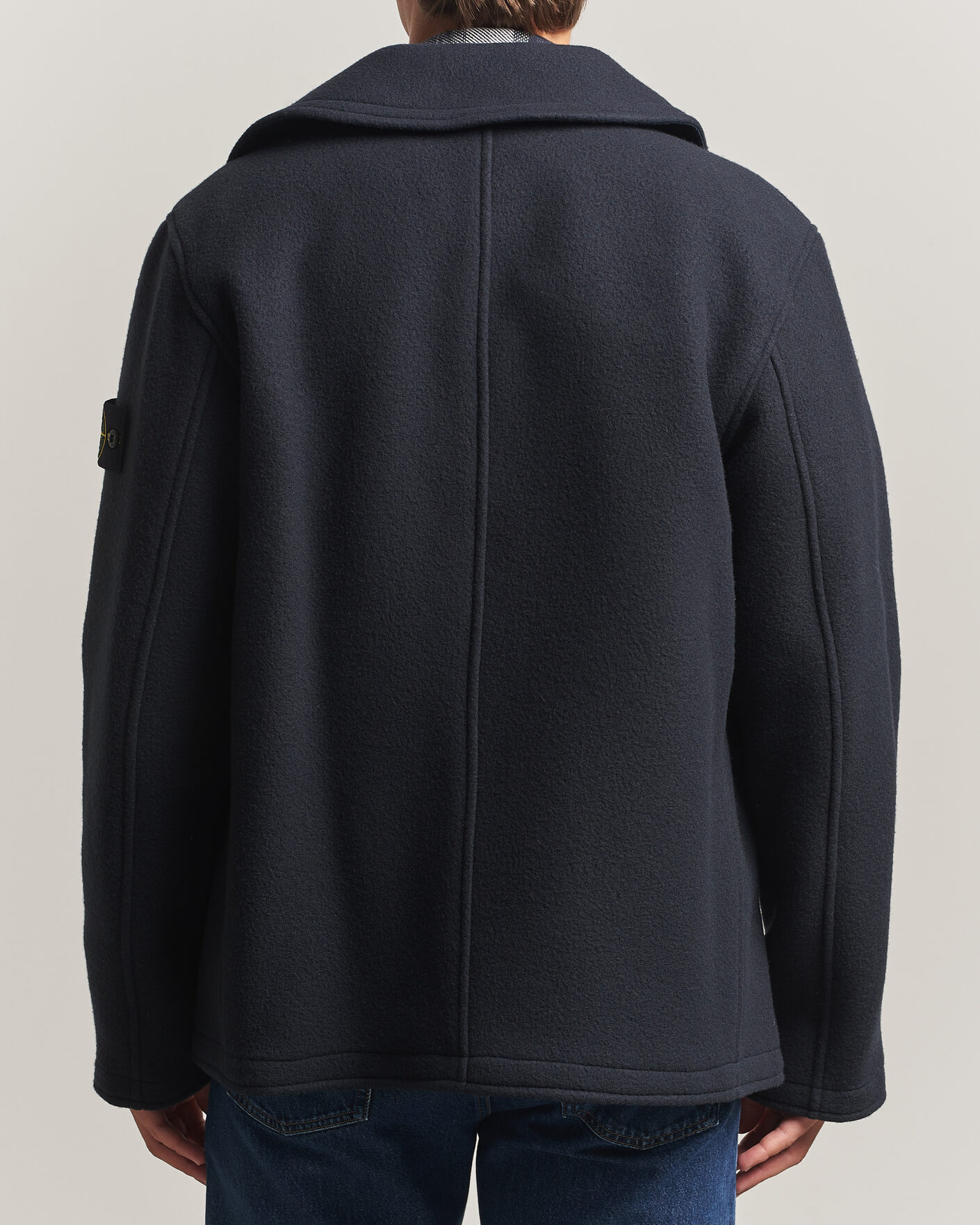 Hombres | Abrigos y chaquetas | Stone Island | Heavy Melton Wool Peacoat Navy Blue