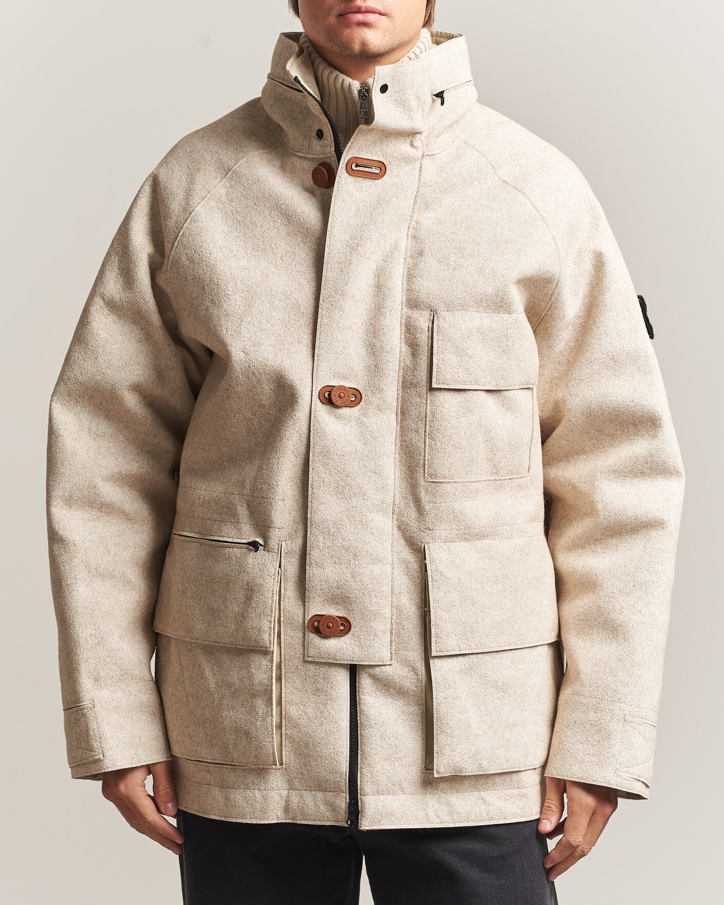 Hombres | Abrigos y chaquetas | Stone Island | Panno Coagulato Coat Biscuit