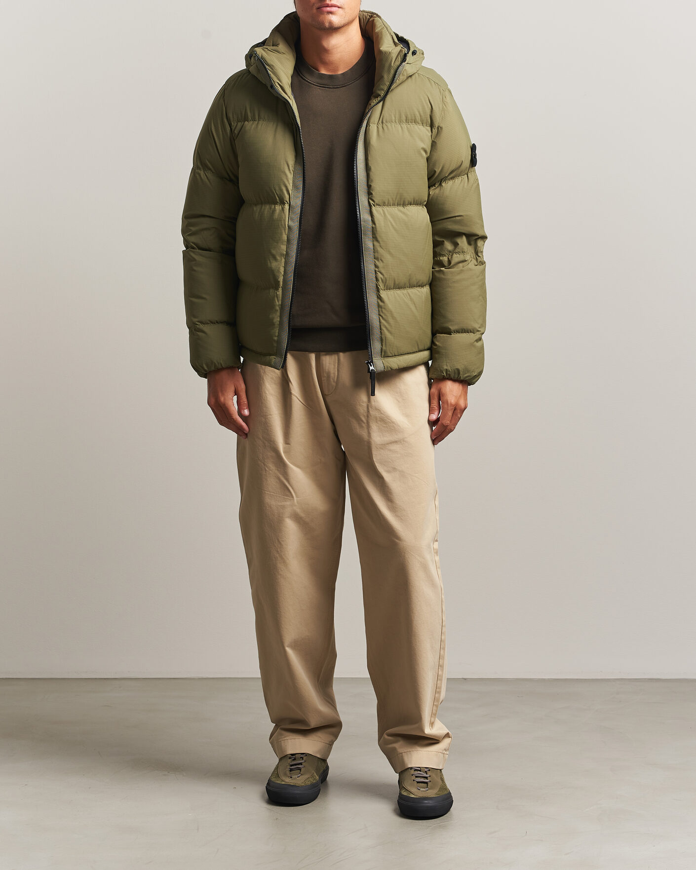 Hombres | Abrigos y chaquetas | Stone Island | Matt Ripstop Cordura Down Jacket Green