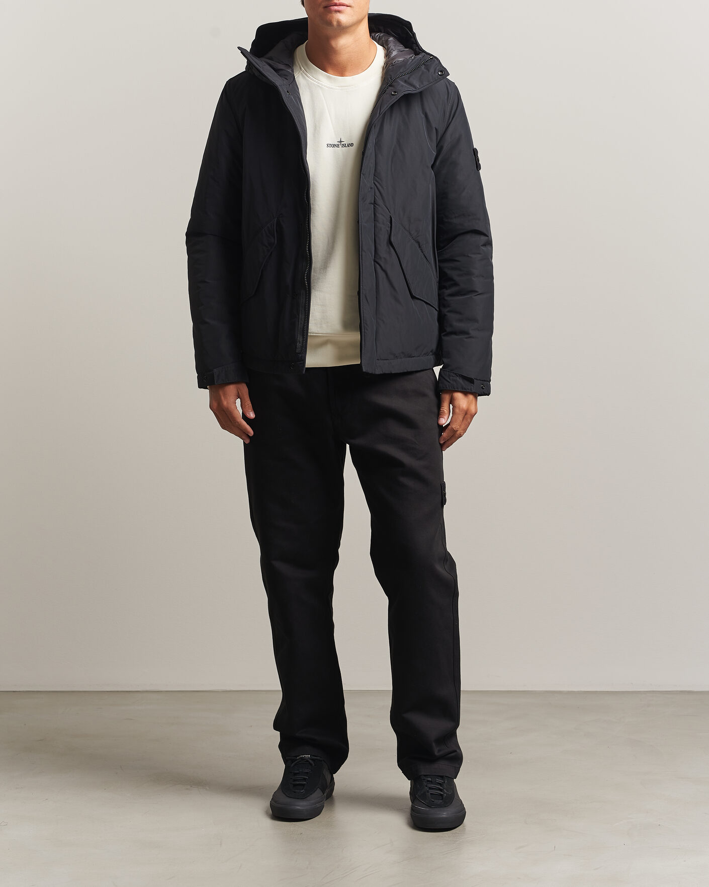 Hombres | Abrigos y chaquetas | Stone Island | Micro Twill Hood Jacket Black