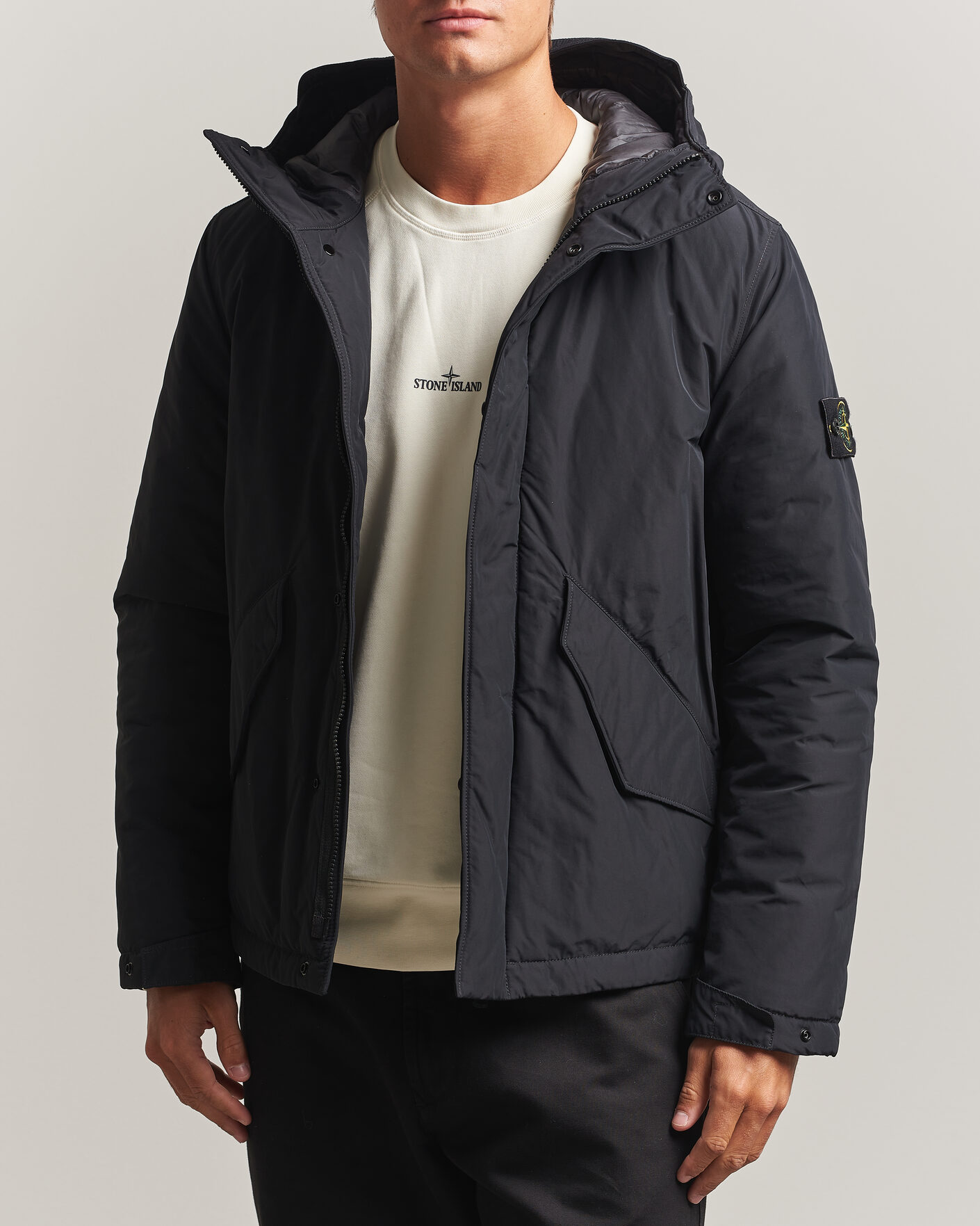 Hombres | Abrigos y chaquetas | Stone Island | Micro Twill Hood Jacket Black