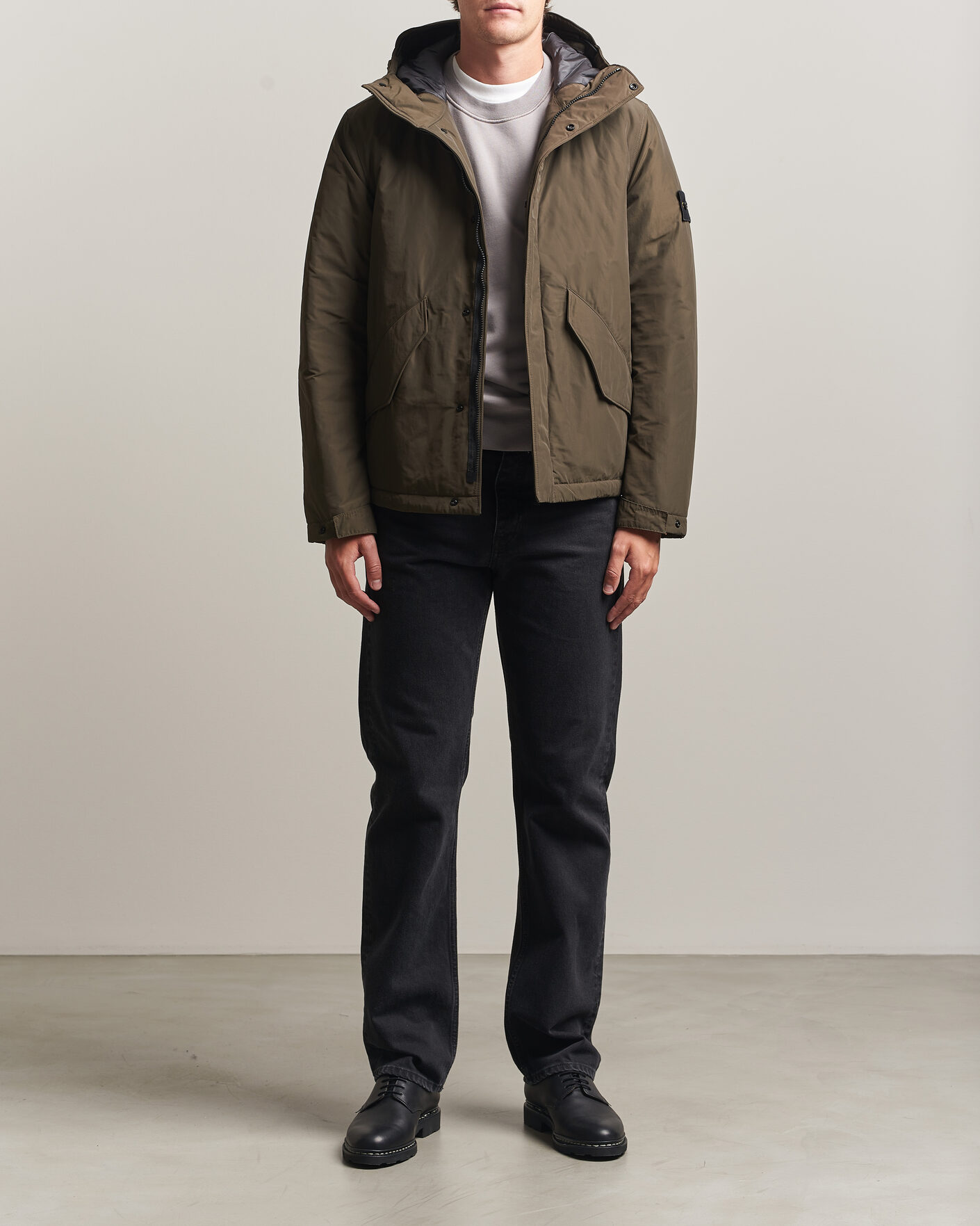 Hombres | Abrigos y chaquetas | Stone Island | Micro Twill Hood Jacket Coal Grey
