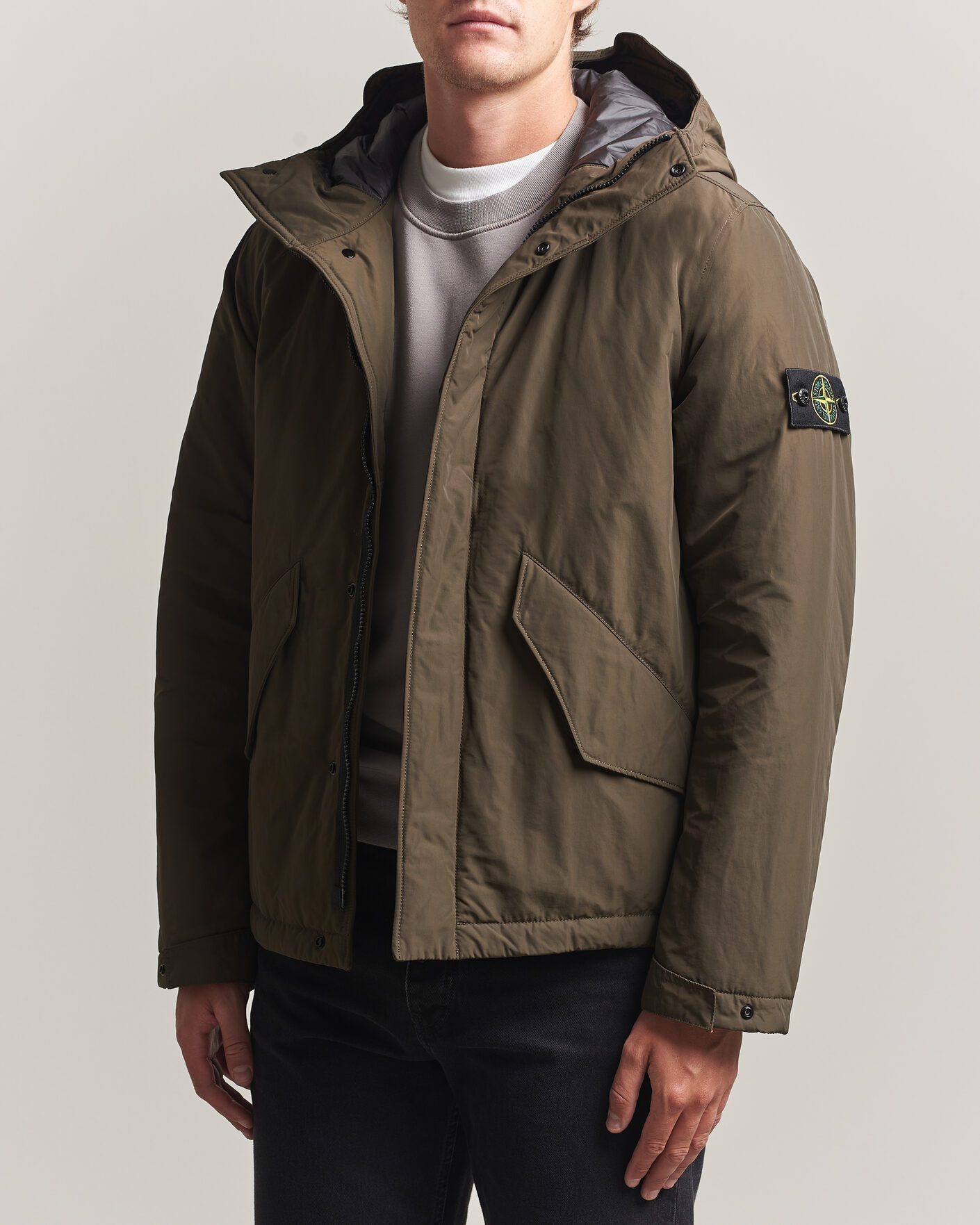 Hombres | Abrigos y chaquetas | Stone Island | Micro Twill Hood Jacket Coal Grey