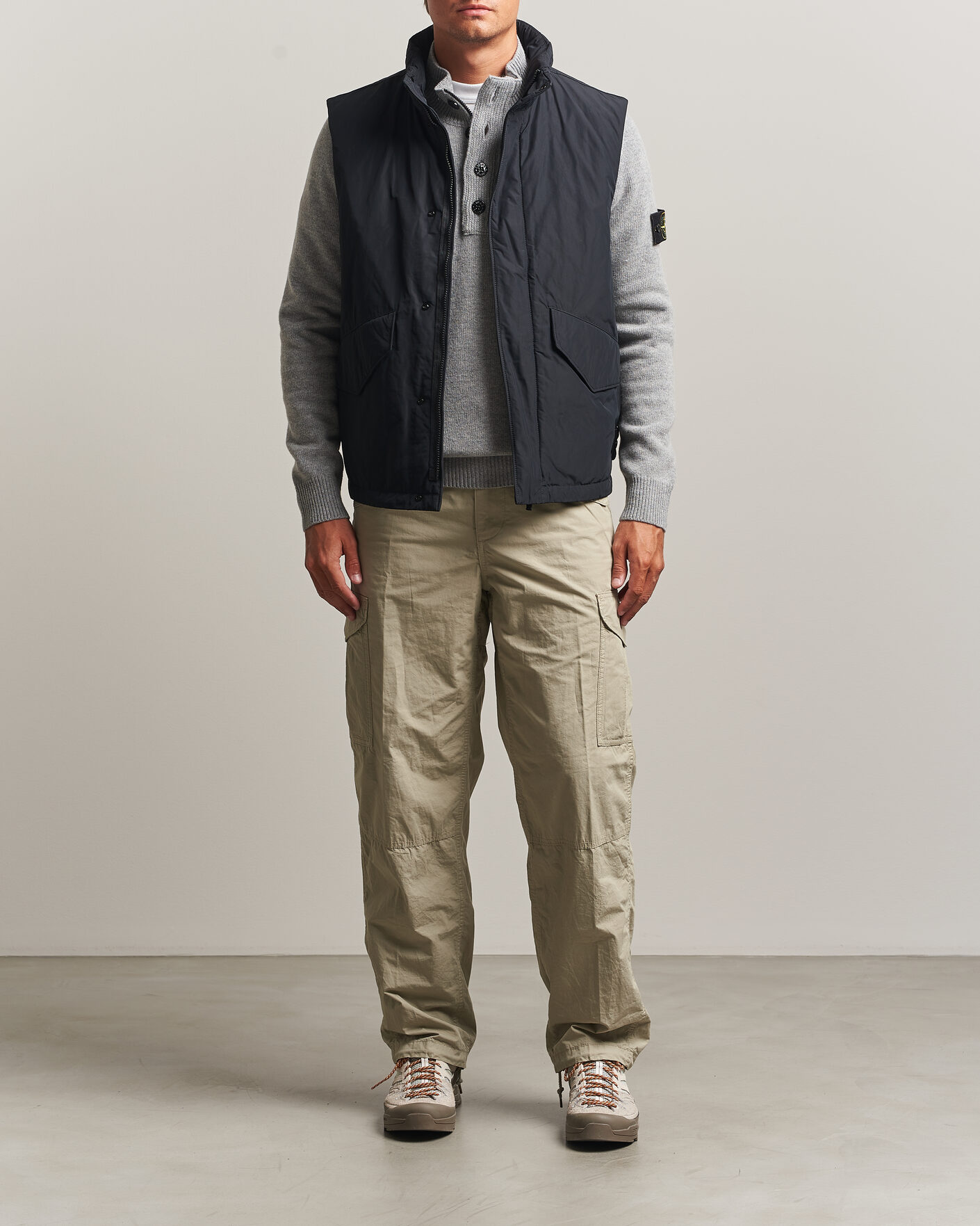 Hombres | Chalecos | Stone Island | Micro Twill Padded Vest Black