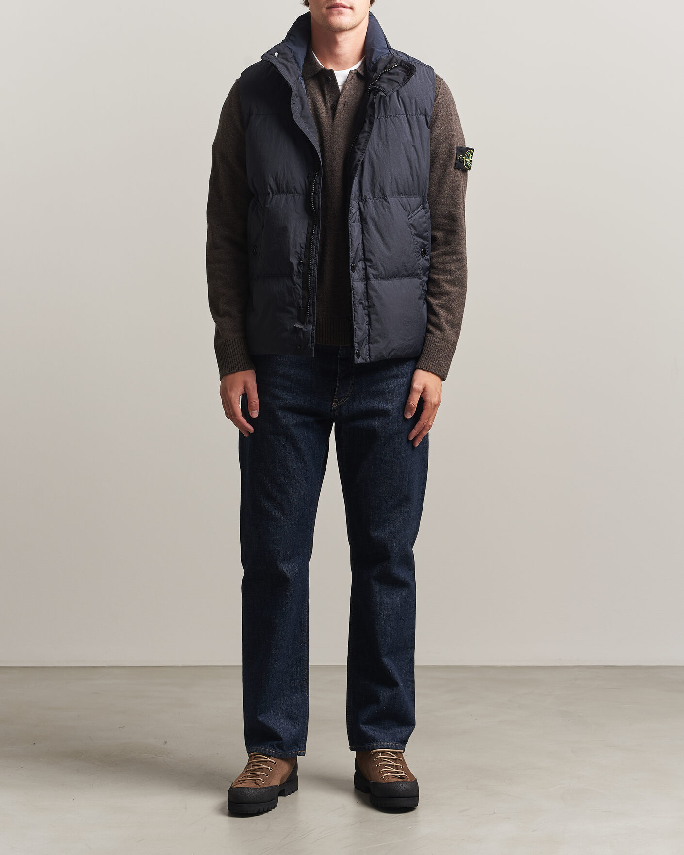 Hombres | Chalecos | Stone Island | Crinkle Reps Down Vest Navy Blue