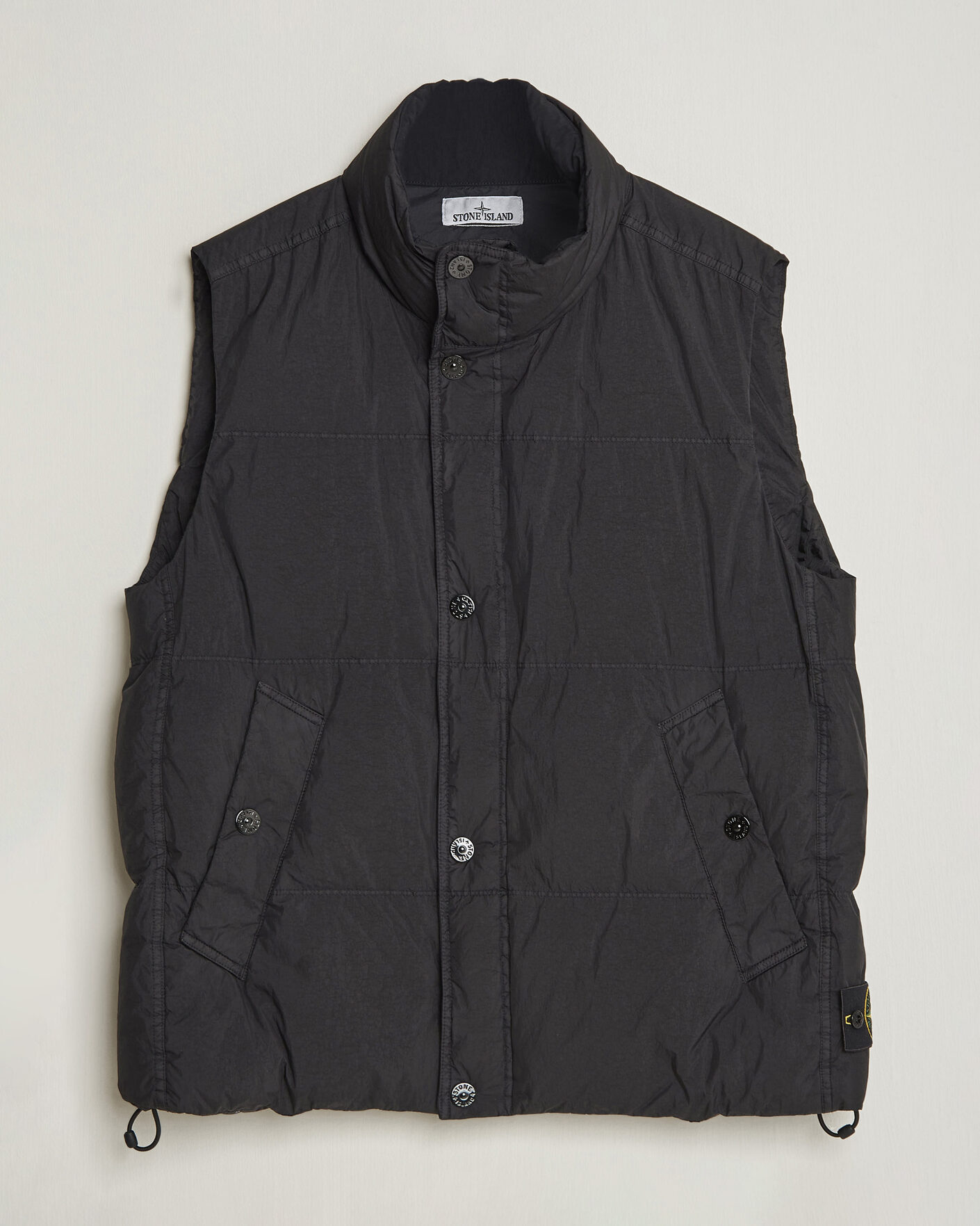 Hombres | Chalecos | Stone Island | Crinkle Reps Down Vest Black