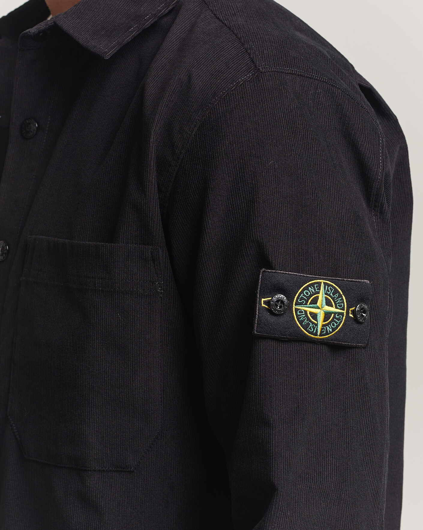 Hombres | Camisas | Stone Island | Micro Cord Overshirt Black