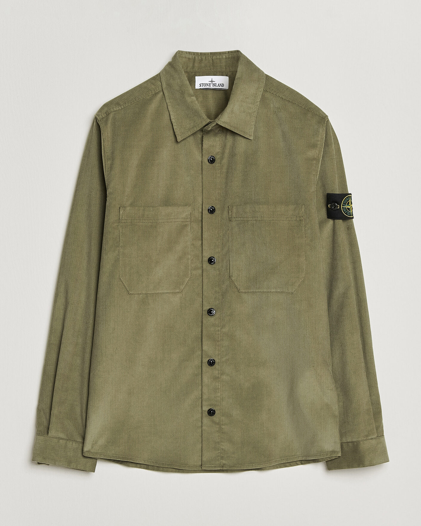 Hombres | Camisas | Stone Island | Micro Cord Overshirt Miltary Green