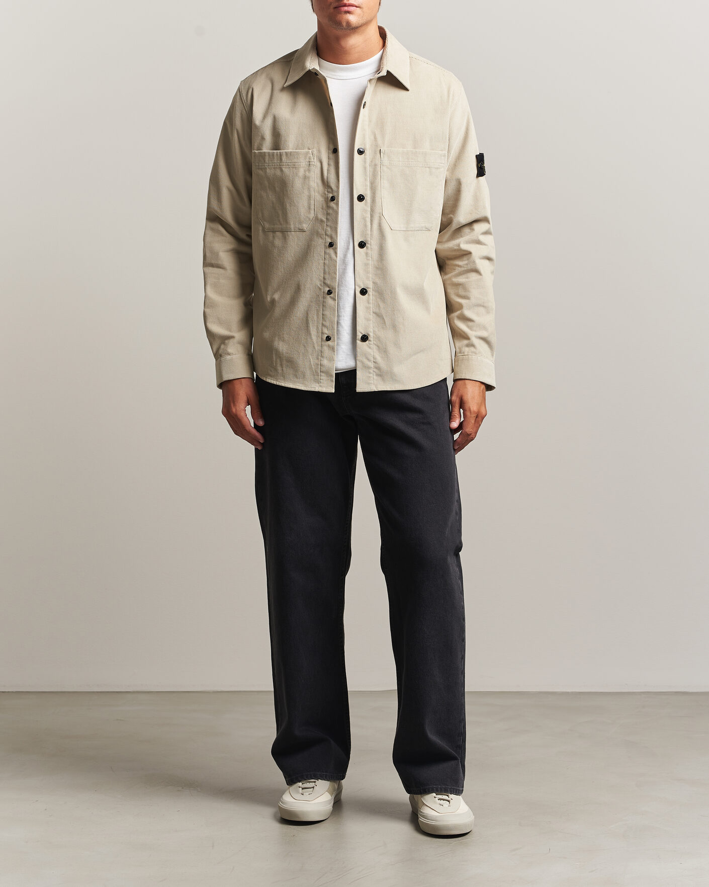 Hombres | Camisas | Stone Island | Micro Cord Overshirt Sand