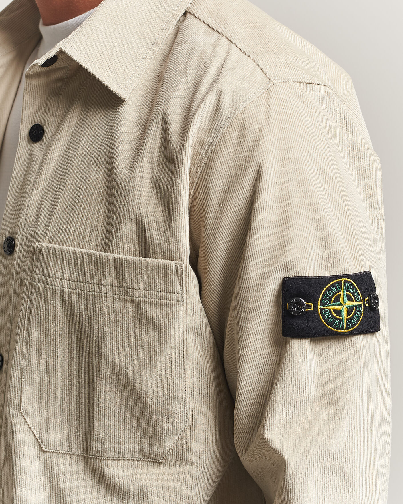 Hombres | Camisas | Stone Island | Micro Cord Overshirt Sand