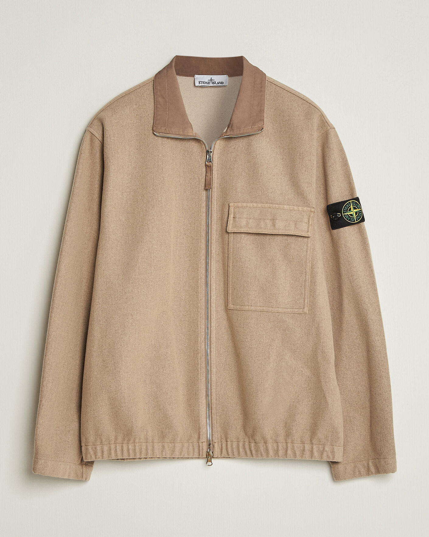 Hombres | Abrigos y chaquetas | Stone Island | Wool/Nylon Flannel Jacket Biscuit