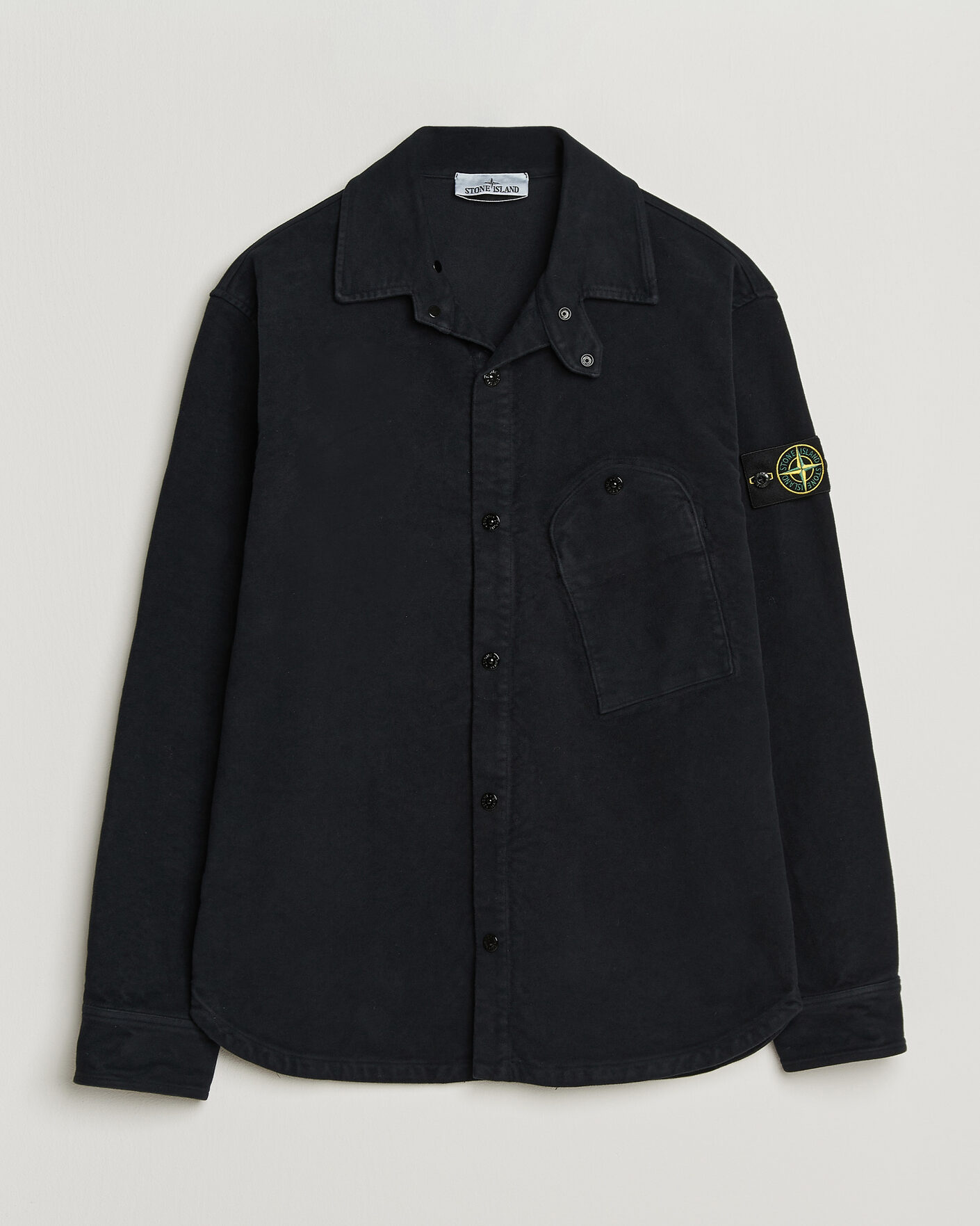 Hombres | Camisas | Stone Island | Cotton Moleskin Overshirt Navy Blue