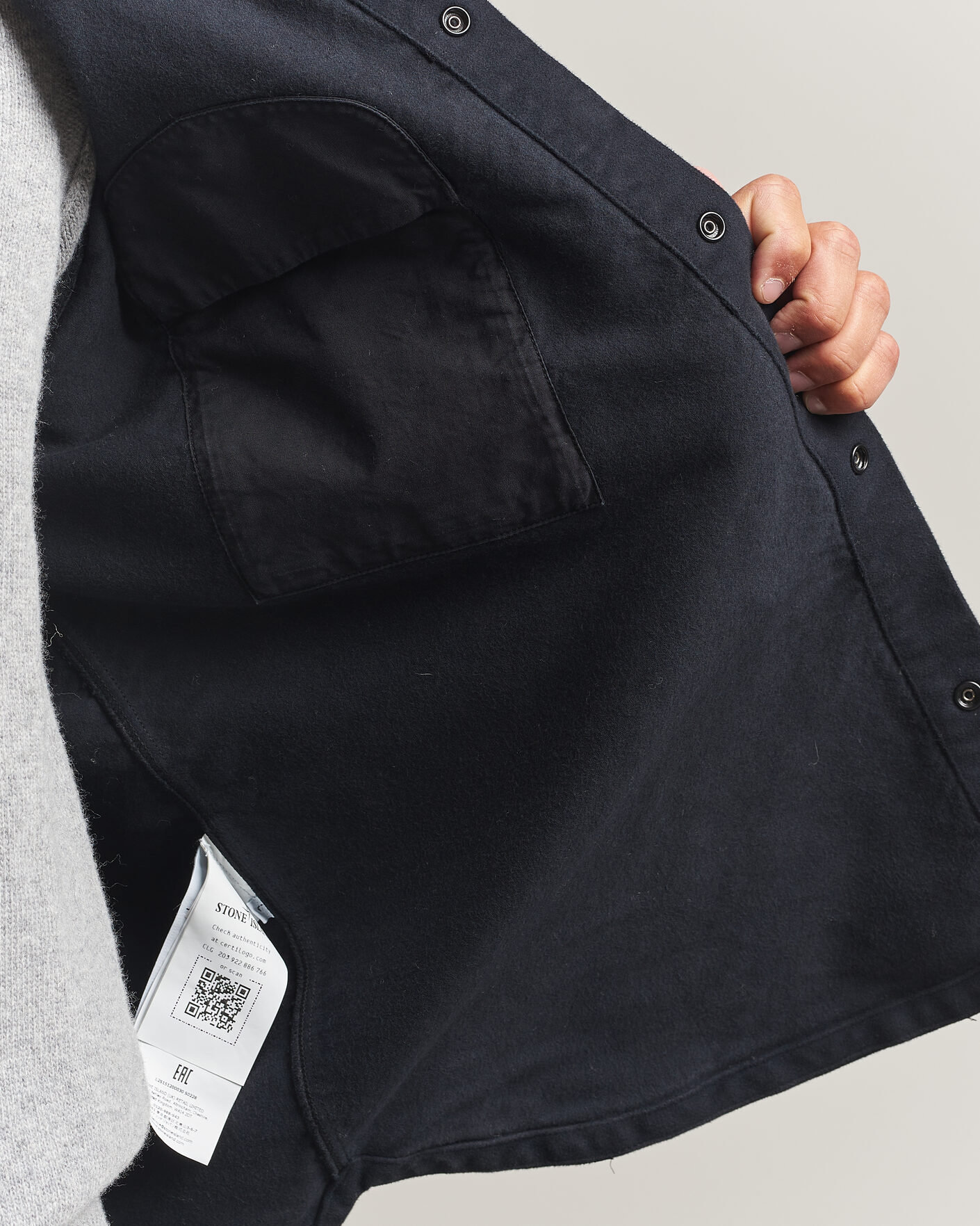 Hombres | Camisas | Stone Island | Cotton Moleskin Overshirt Navy Blue