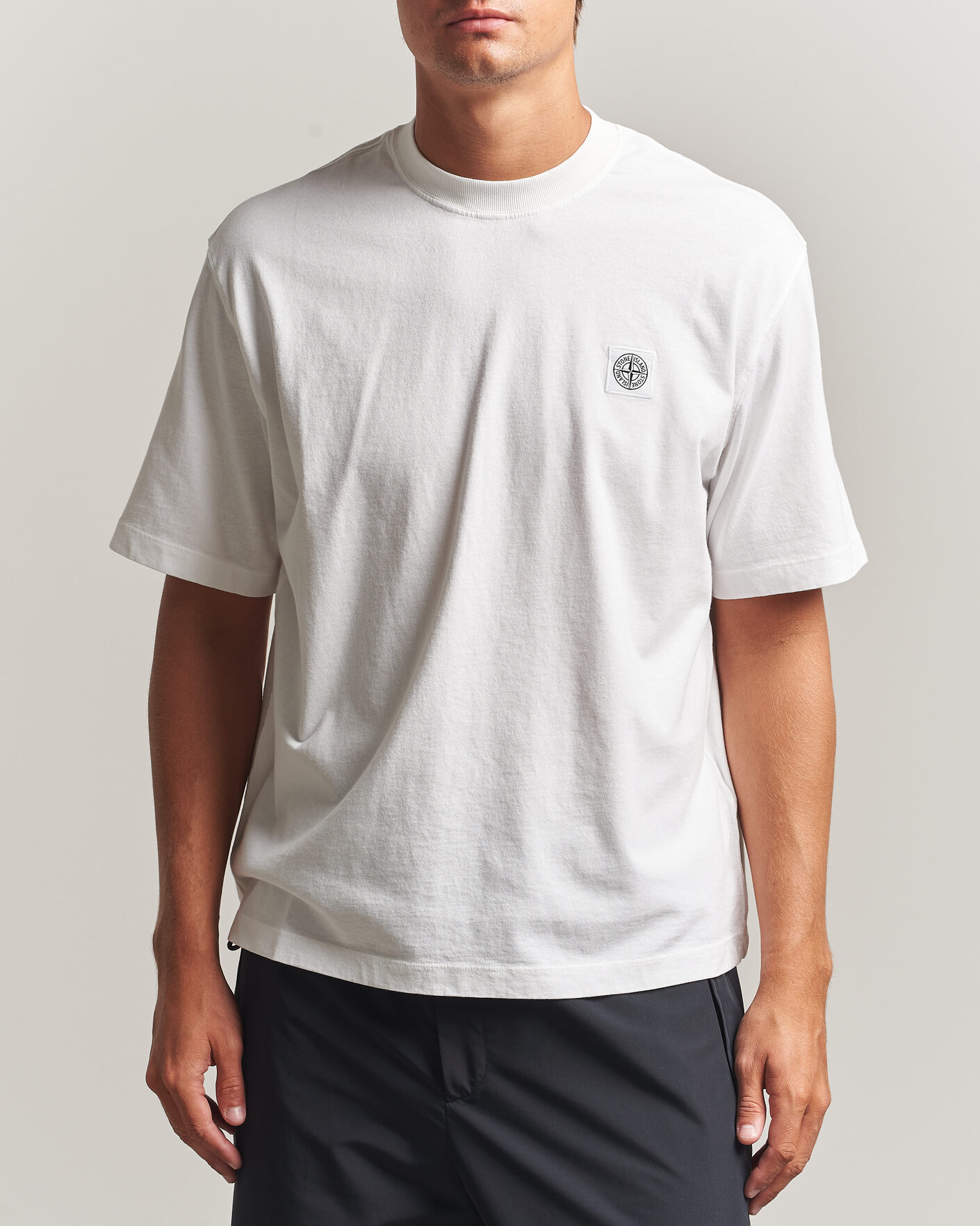 Hombres | Camisetas | Stone Island | Combed Organic Cotton T-Shirt White