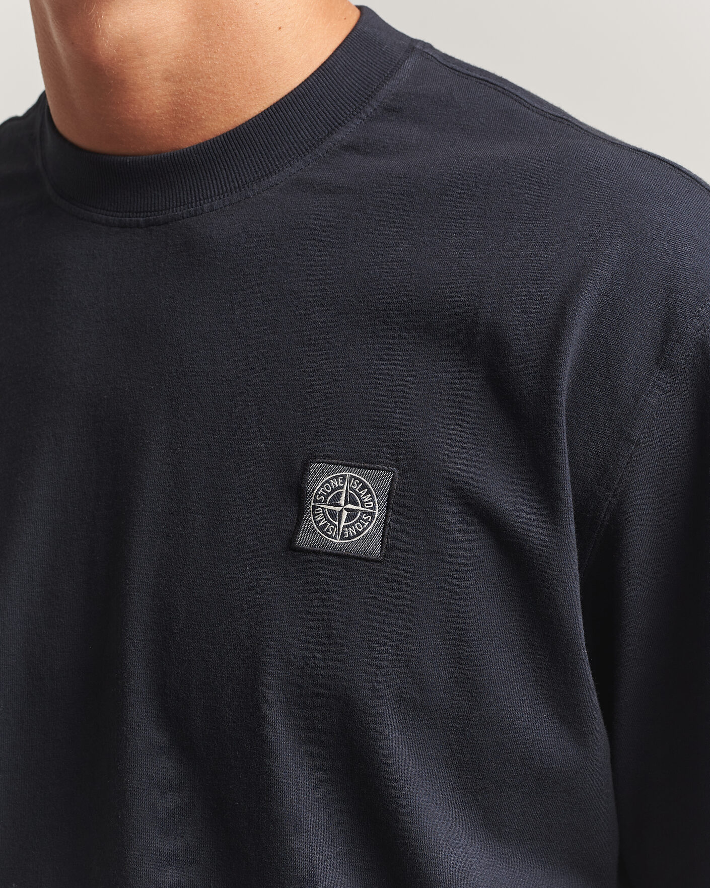 Hombres | Camisetas | Stone Island | Combed Organic Cotton T-Shirt Navy Blue