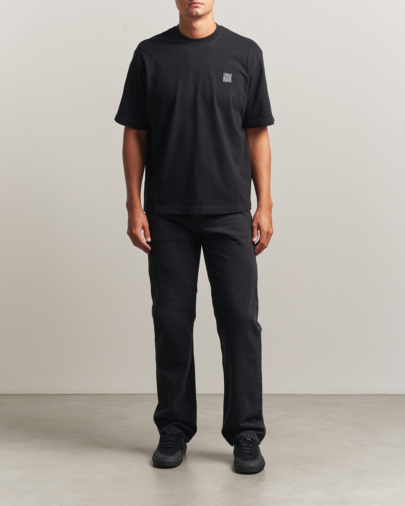 Hombres | Camisetas | Stone Island | Combed Organic Cotton T-Shirt Black