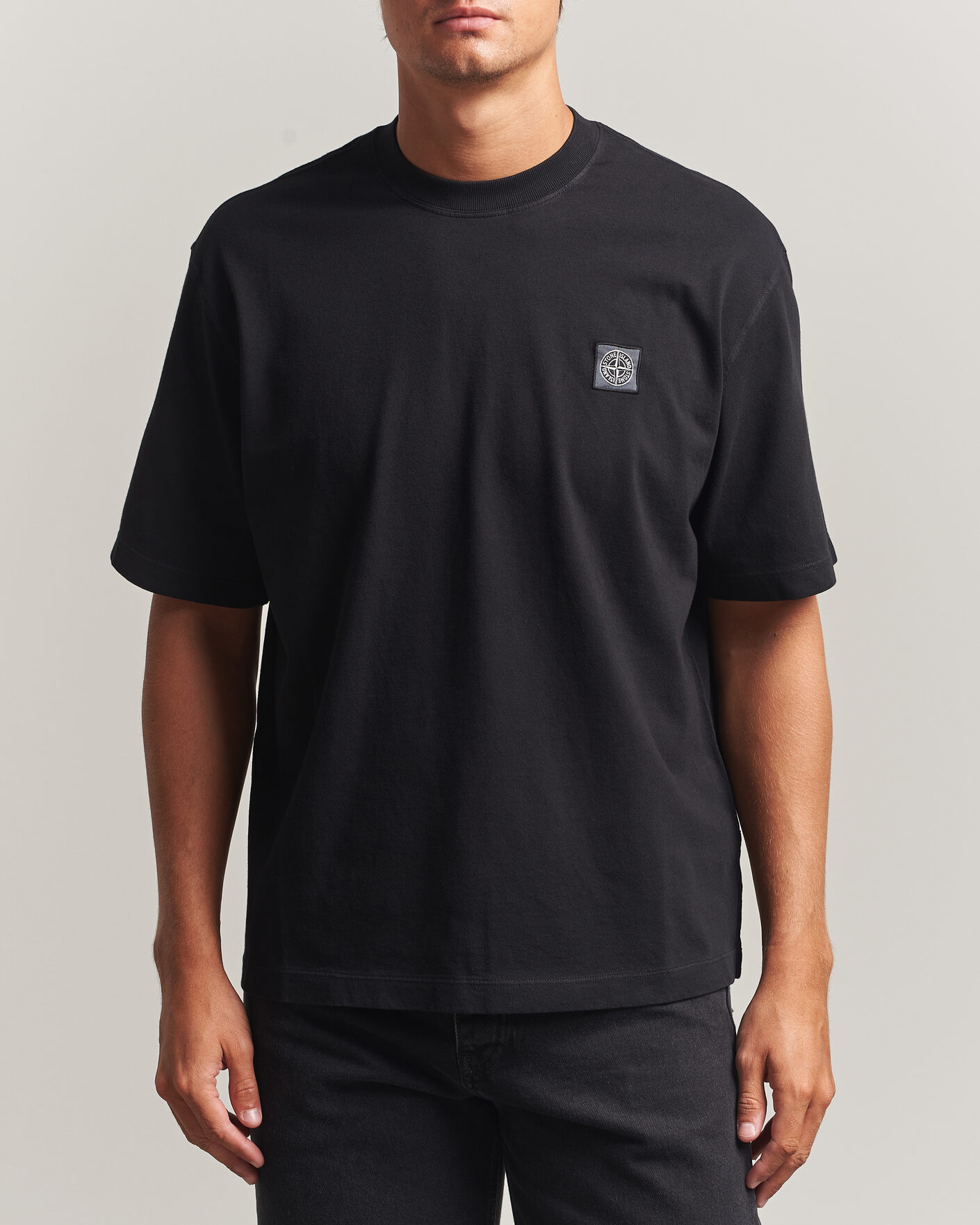 Hombres | Camisetas | Stone Island | Combed Organic Cotton T-Shirt Black
