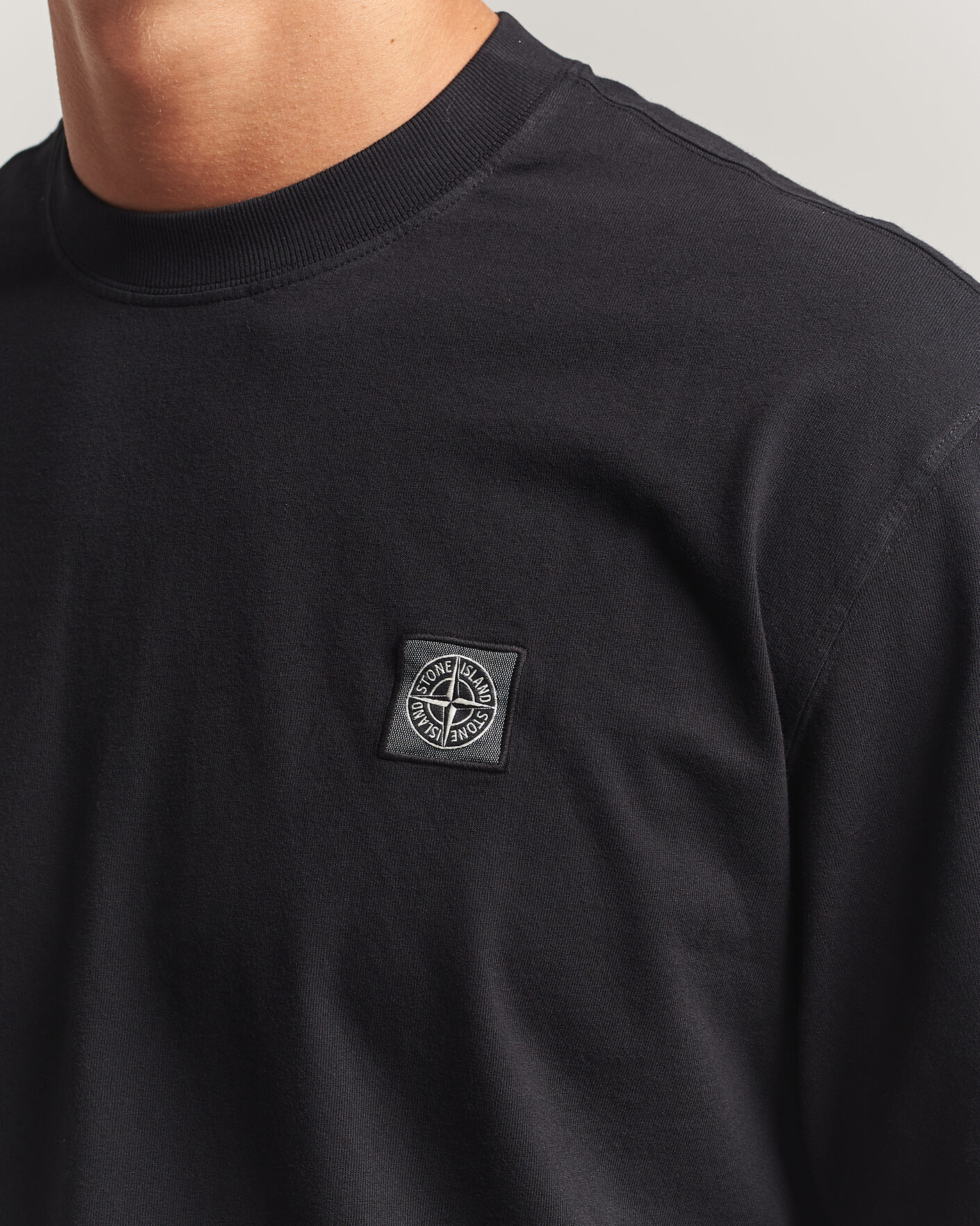 Hombres | Camisetas | Stone Island | Combed Organic Cotton T-Shirt Black