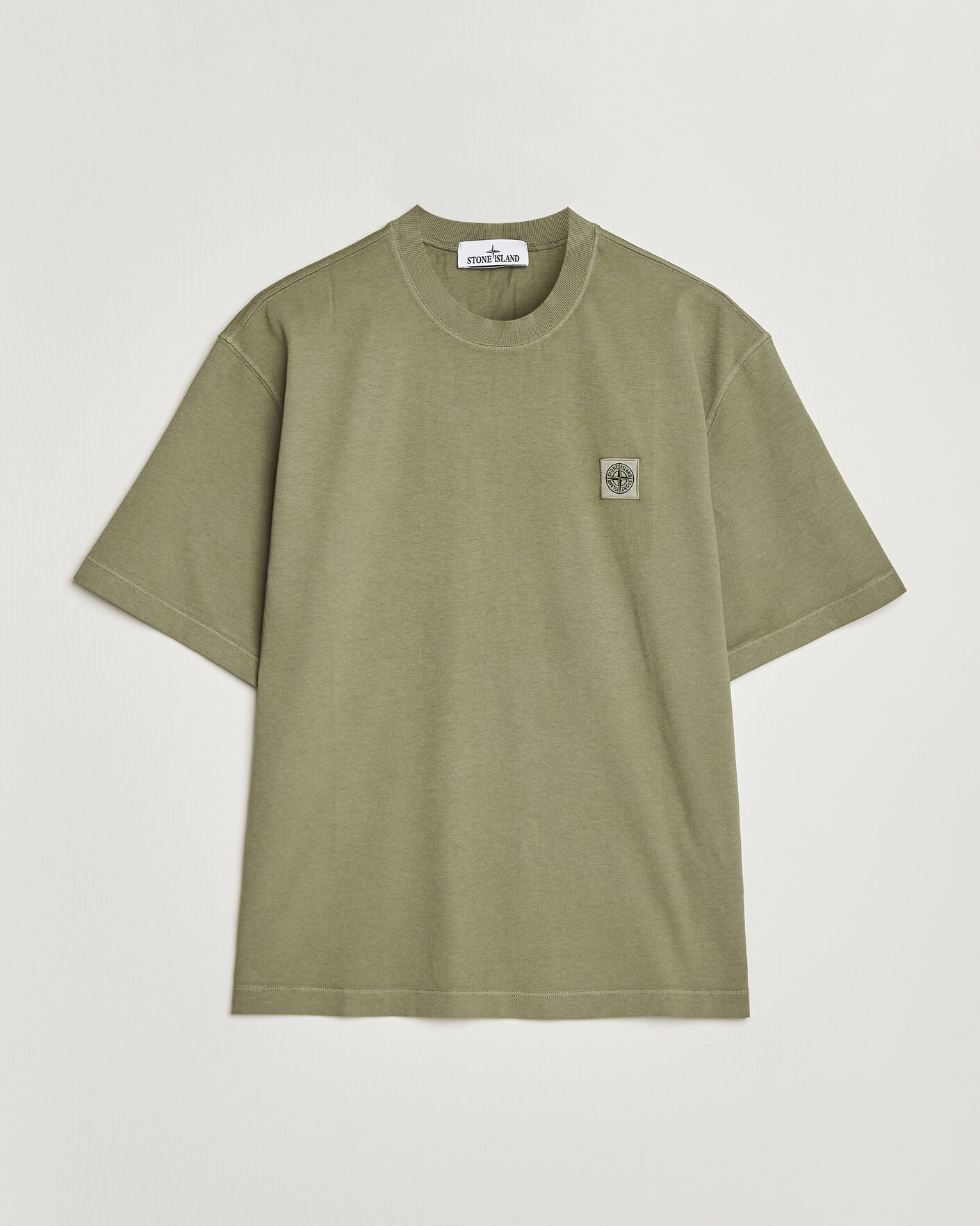 Hombres | Camisetas | Stone Island | Combed Organic Cotton T-Shirt Miltary Green