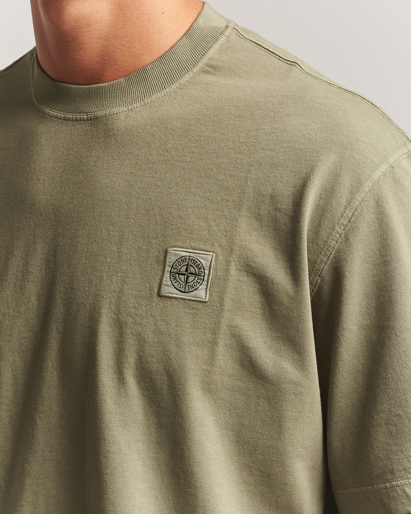 Hombres | Camisetas | Stone Island | Combed Organic Cotton T-Shirt Miltary Green