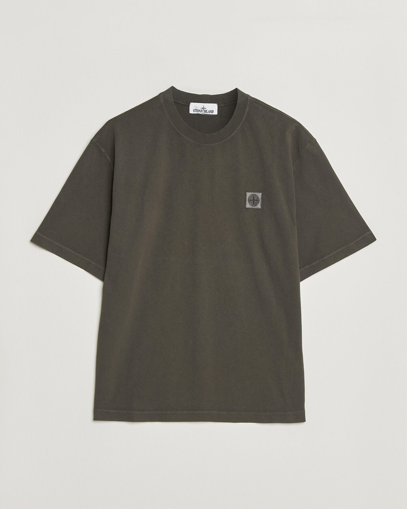 Hombres | Camisetas | Stone Island | Combed Organic Cotton T-Shirt Coal Grey