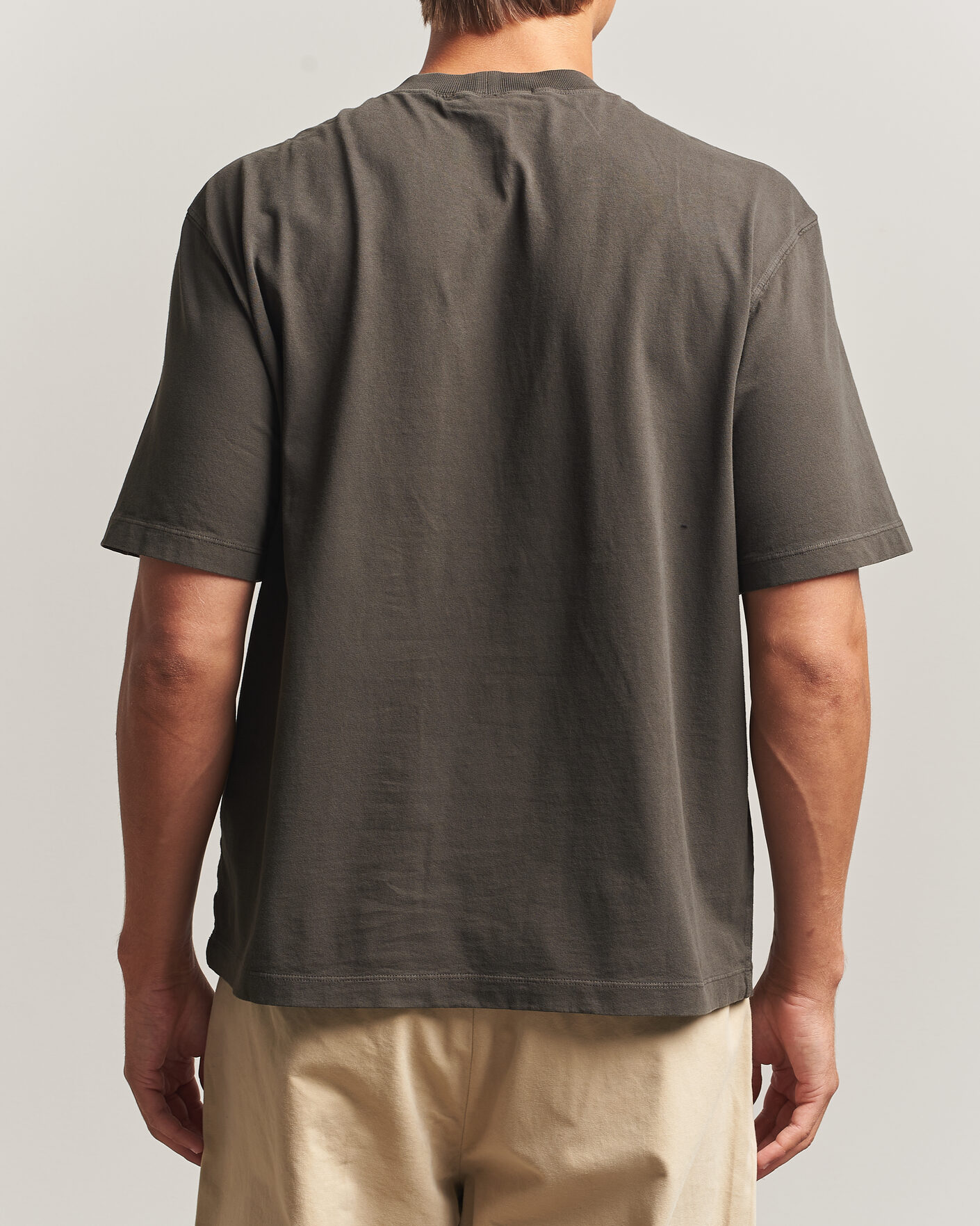 Hombres | Camisetas | Stone Island | Combed Organic Cotton T-Shirt Coal Grey