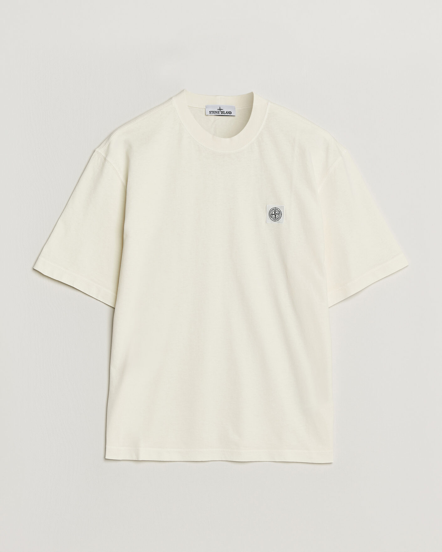 Hombres | Camisetas | Stone Island | Combed Organic Cotton T-Shirt Ivory