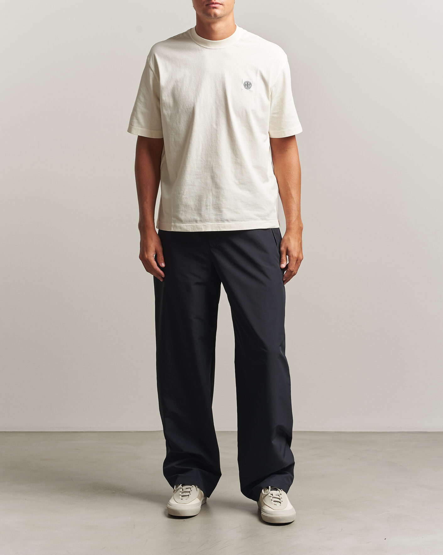 Hombres | Camisetas | Stone Island | Combed Organic Cotton T-Shirt Ivory