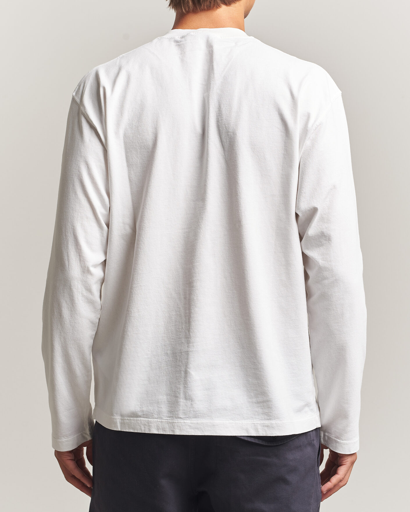 Hombres | Camisetas | Stone Island | Organic Cotton Jersey Long Sleeve T-Shirt White
