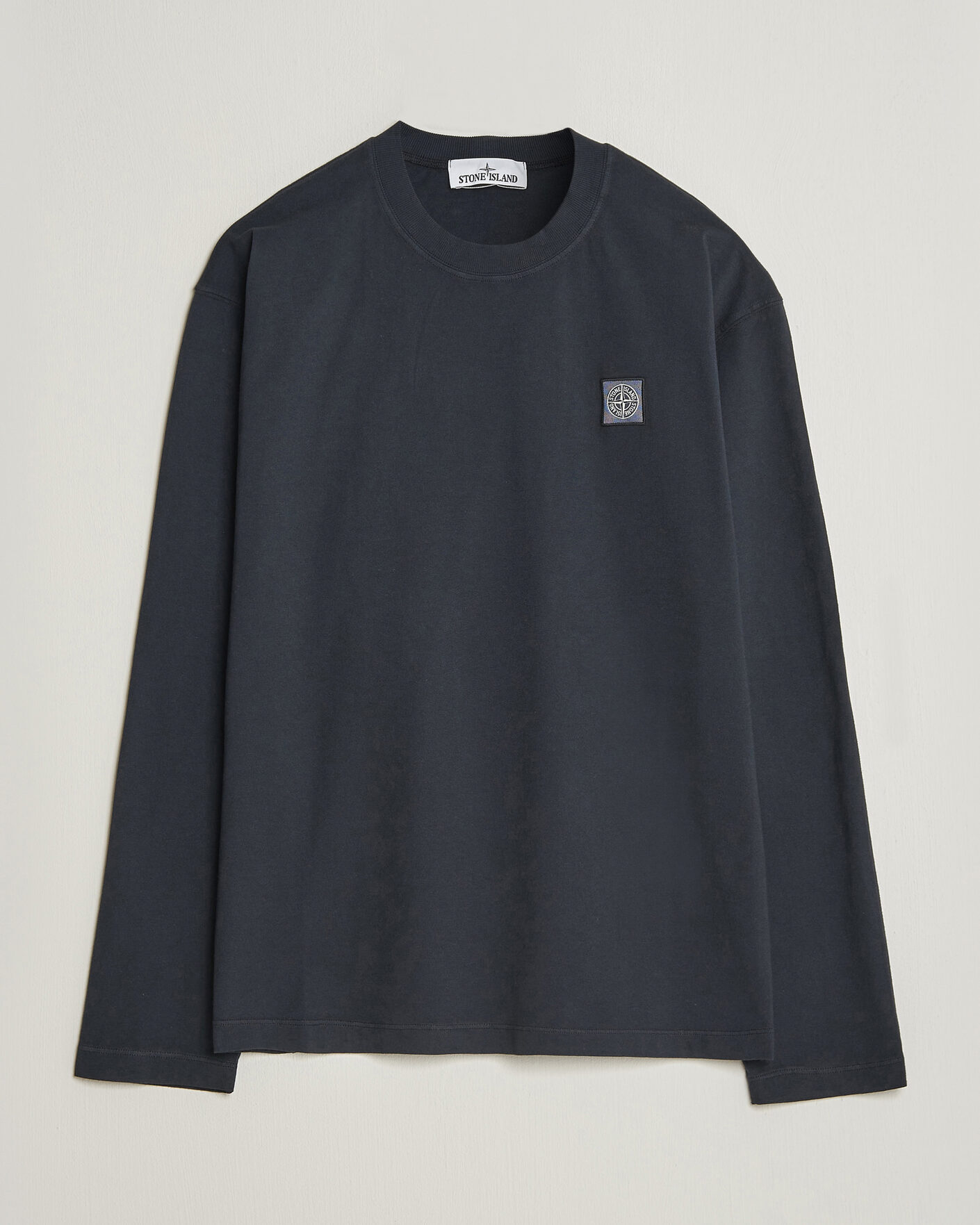 Hombres | Camisetas | Stone Island | Organic Cotton Jersey Long Sleeve T-Shirt Navy Blue