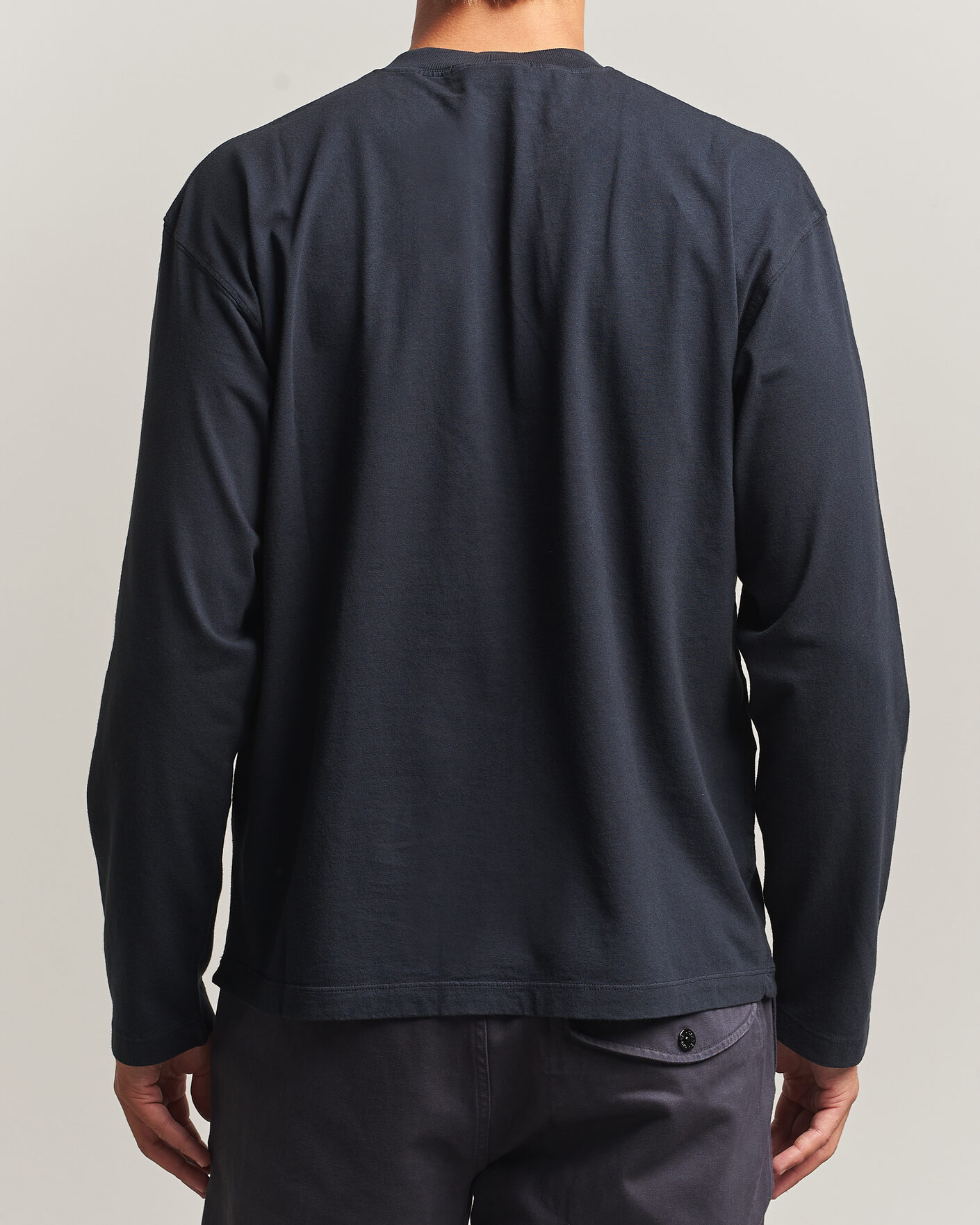 Hombres | Camisetas | Stone Island | Organic Cotton Jersey Long Sleeve T-Shirt Navy Blue