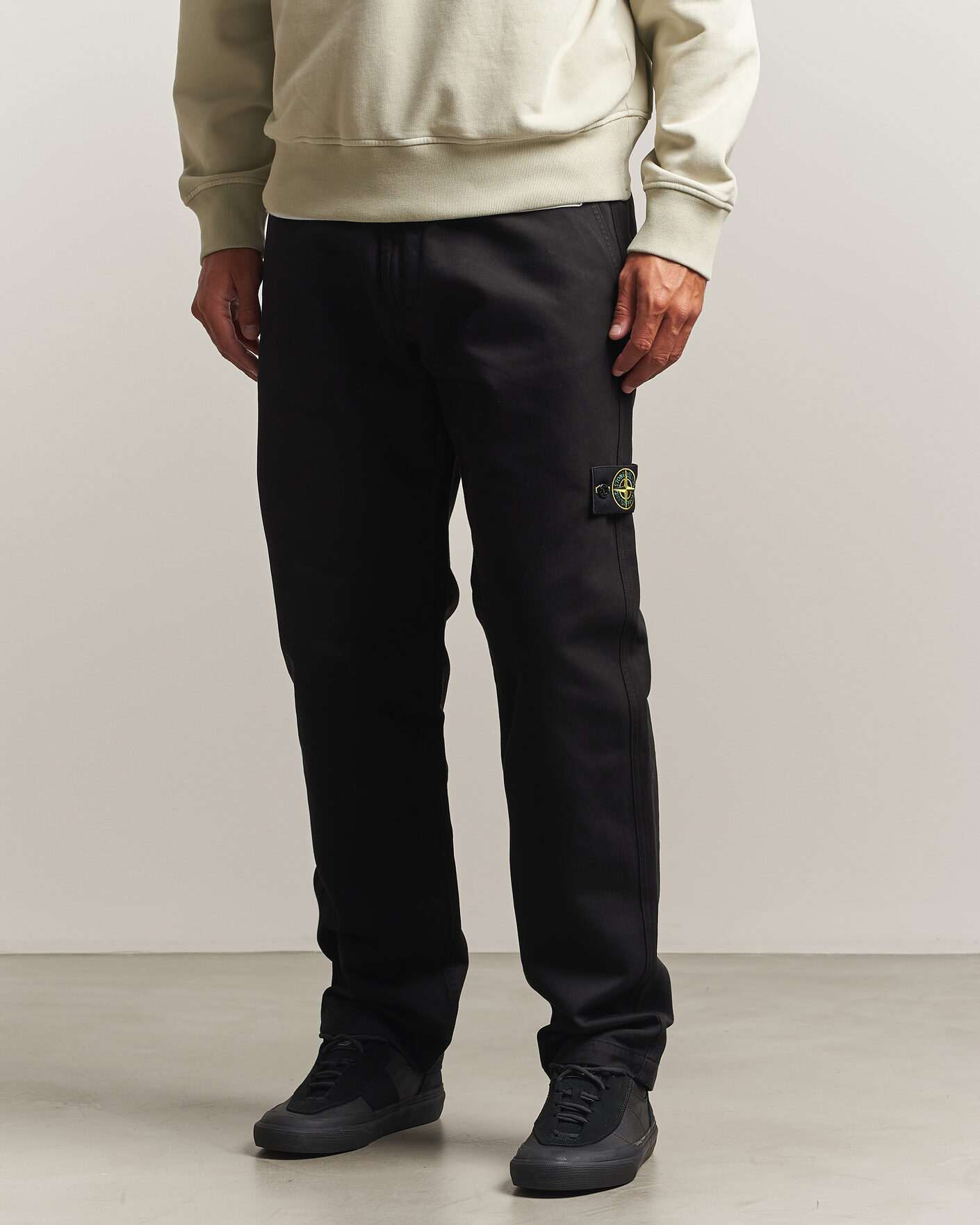 Hombres | Pantalones | Stone Island | Dense Cotton Twill Pants Black