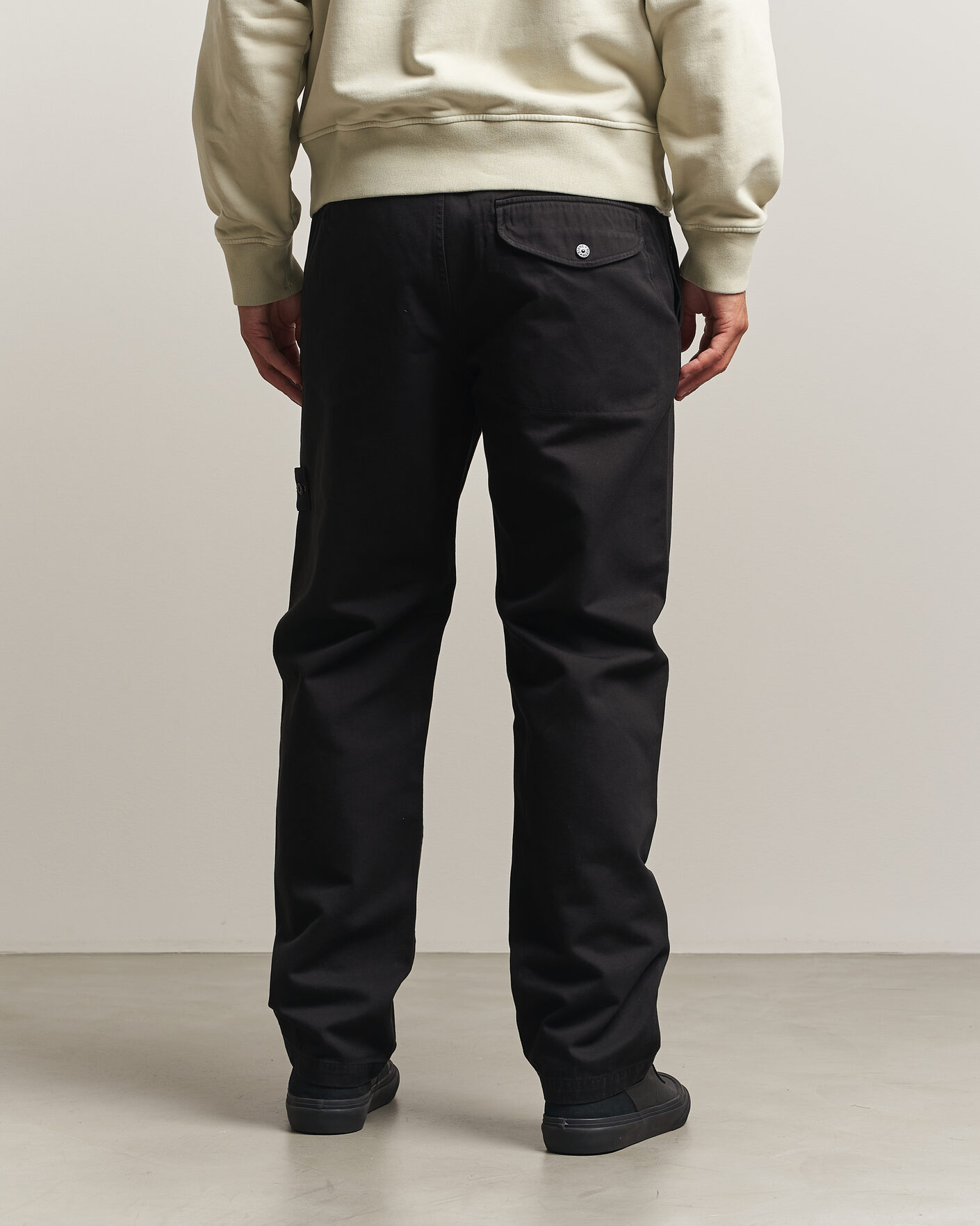 Hombres | Pantalones | Stone Island | Dense Cotton Twill Pants Black