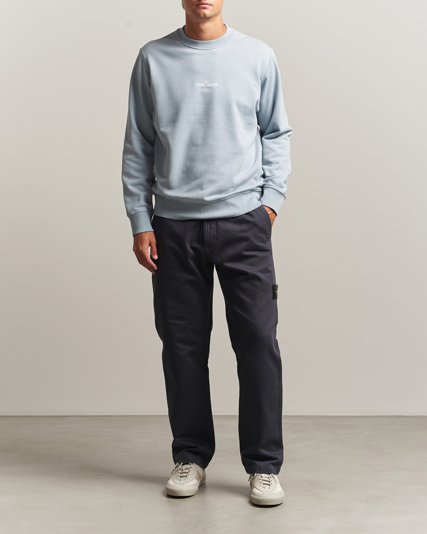Hombres | Pantalones | Stone Island | Dense Cotton Twill Pants Blue Navy