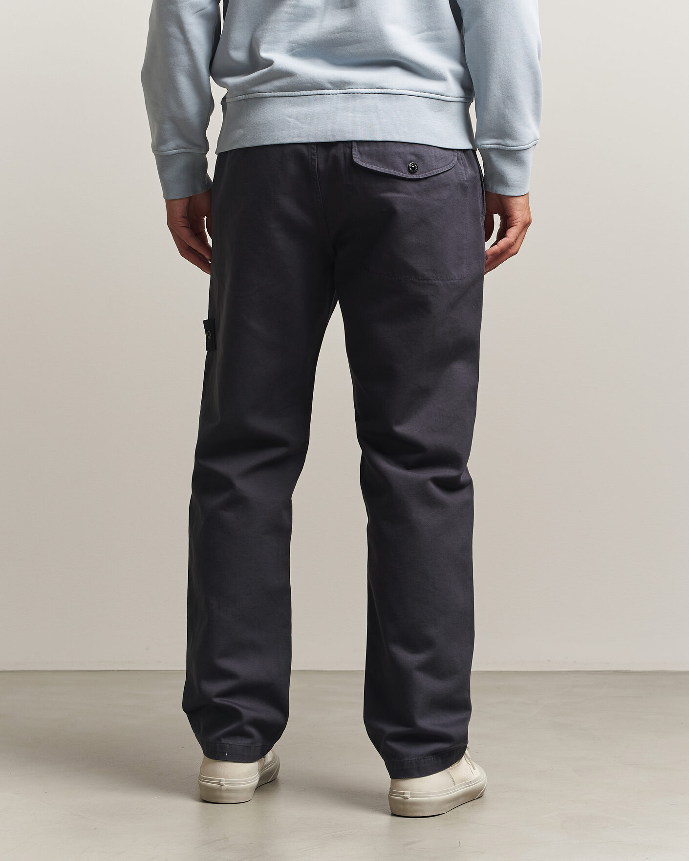 Hombres | Pantalones | Stone Island | Dense Cotton Twill Pants Blue Navy