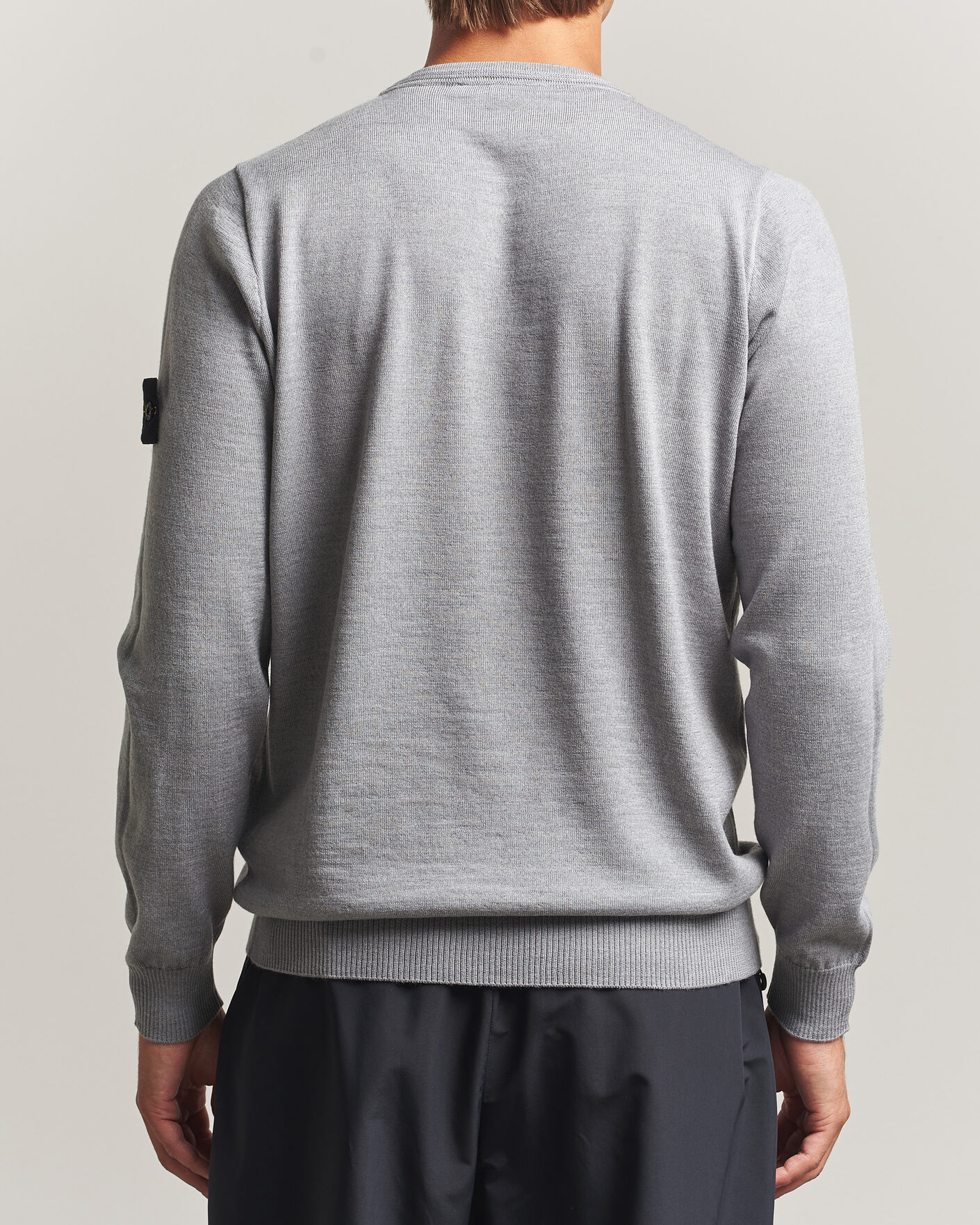 Hombres | Jerséis y prendas de punto | Stone Island | Light Pure Wool Crew Neck Ash Grey Melange