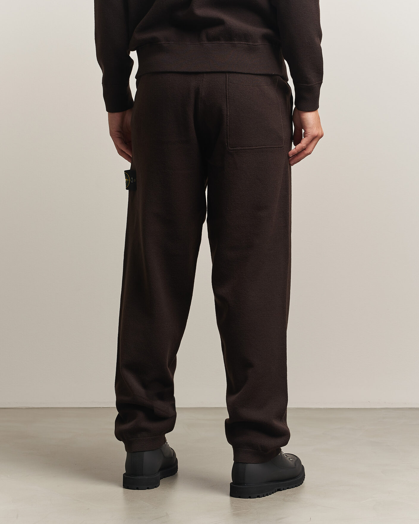 Hombres | Pantalones | Stone Island | Plush Stitch Stretch Wool Pants Coal Grey