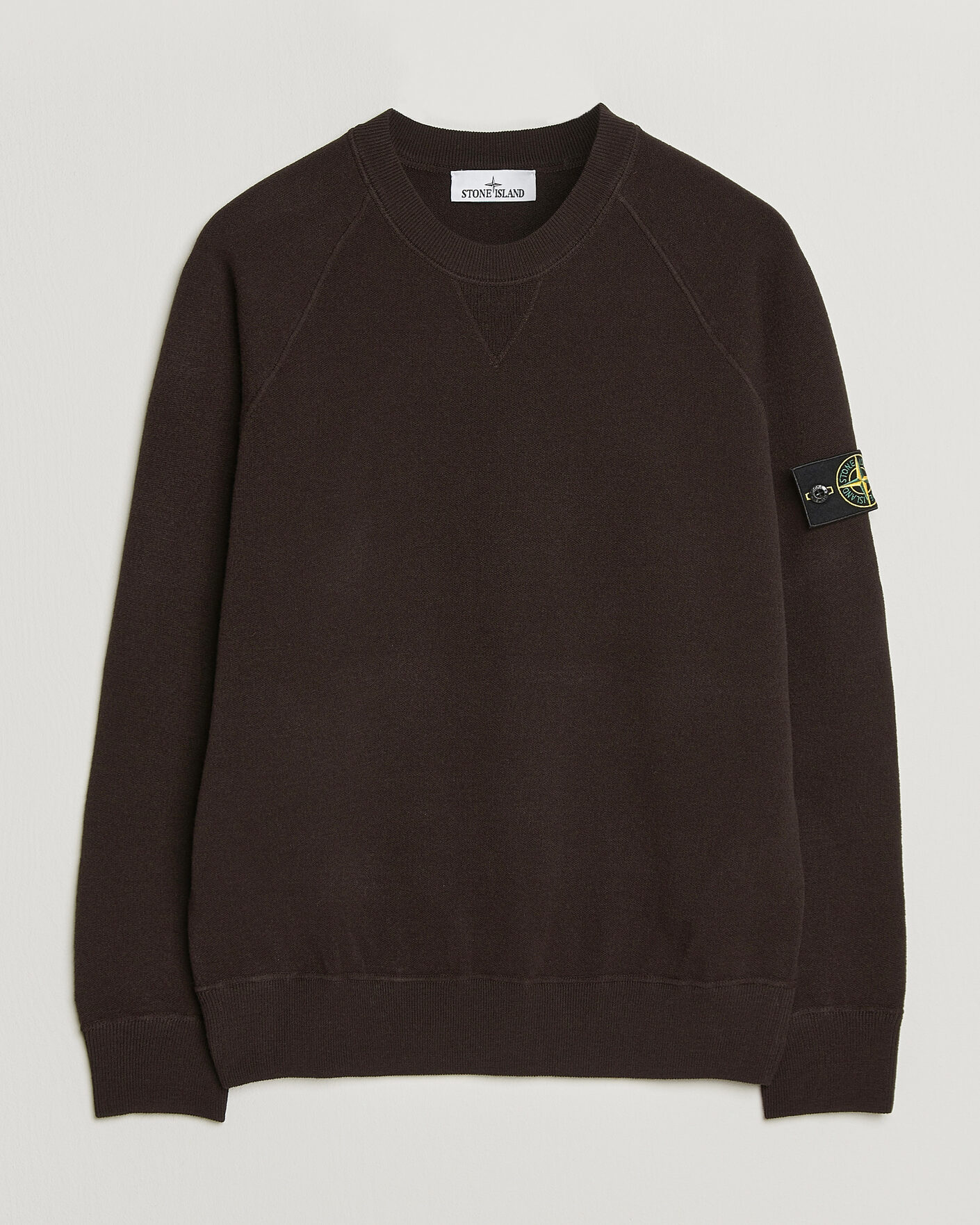 Hombres | Jerséis y prendas de punto | Stone Island | Plush Stitch Stretch Wool Sweat Coal Grey
