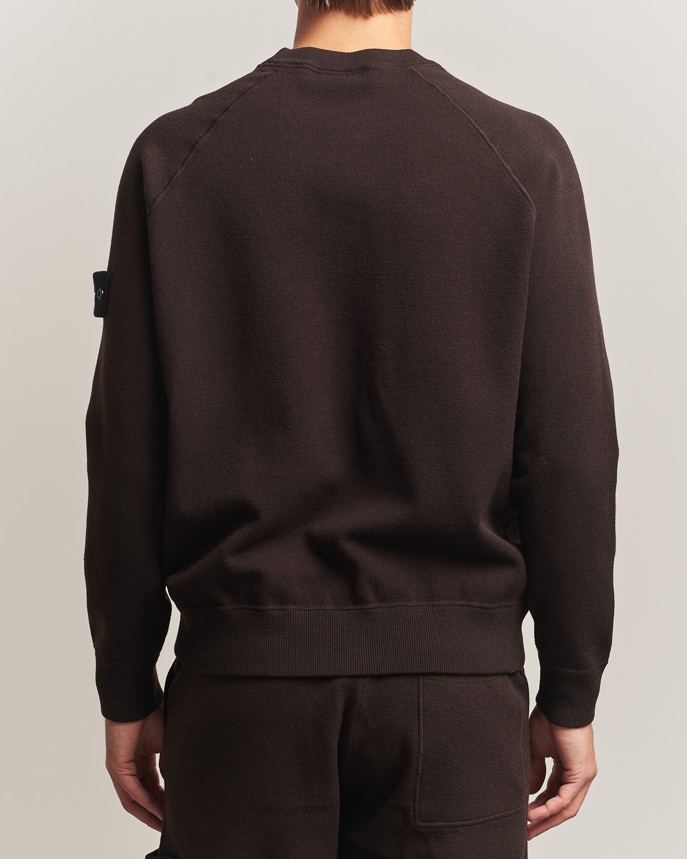 Hombres | Jerséis y prendas de punto | Stone Island | Plush Stitch Stretch Wool Sweat Coal Grey