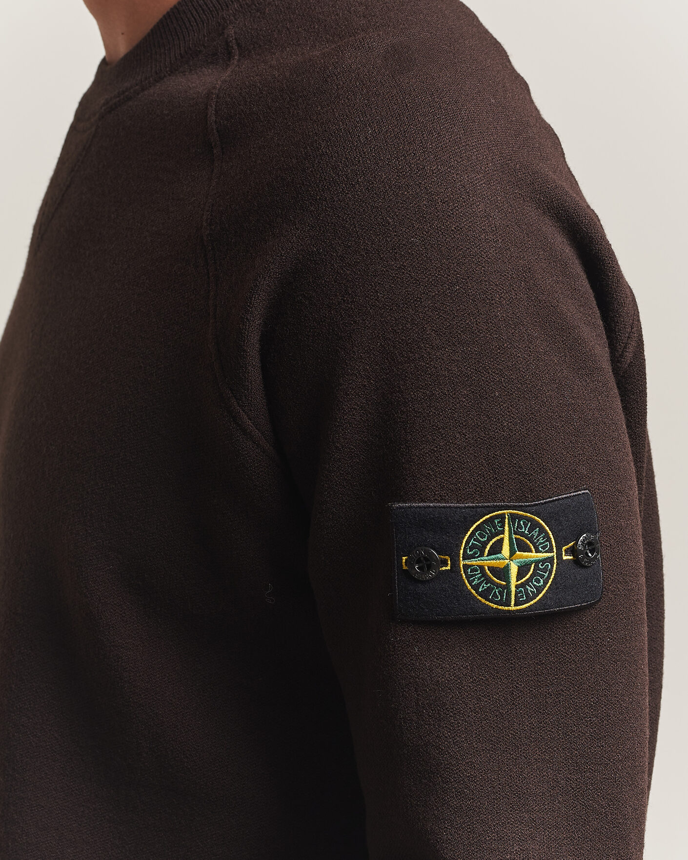 Hombres | Jerséis y prendas de punto | Stone Island | Plush Stitch Stretch Wool Sweat Coal Grey