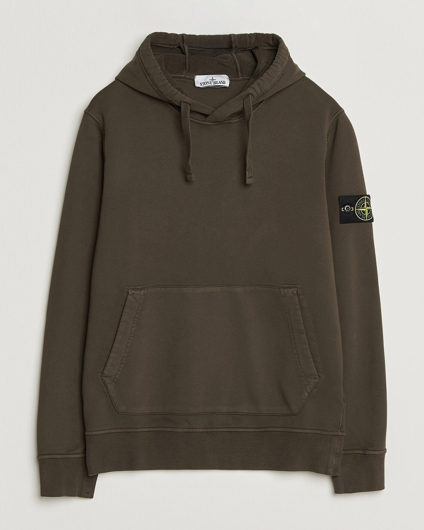 Hombres | Jerséis y prendas de punto | Stone Island | Garment Dyed Fleece Hood Coal Grey