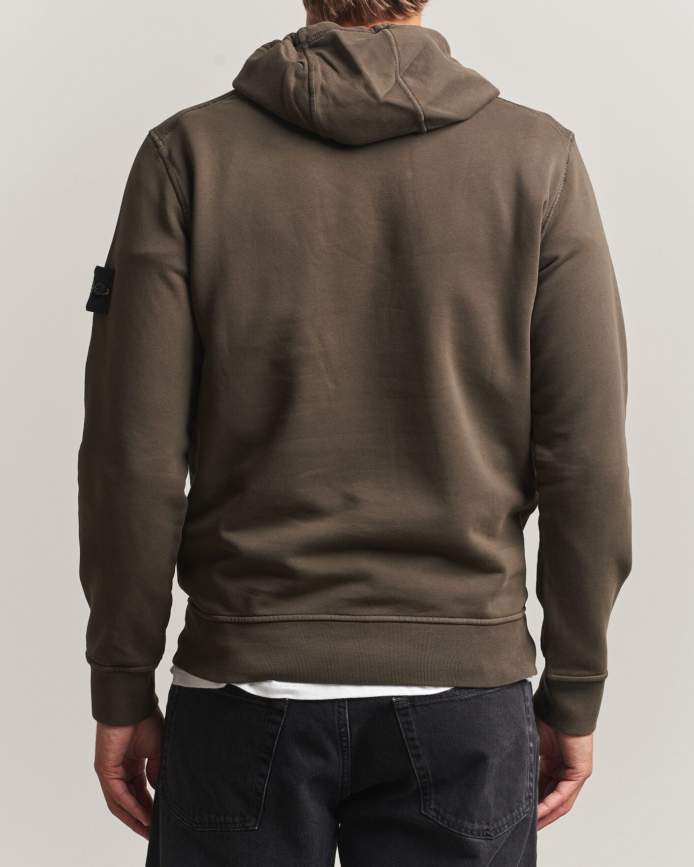 Hombres | Jerséis y prendas de punto | Stone Island | Garment Dyed Fleece Hood Coal Grey