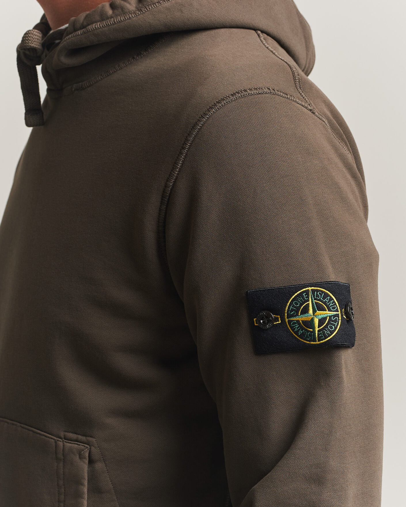 Hombres | Jerséis y prendas de punto | Stone Island | Garment Dyed Fleece Hood Coal Grey