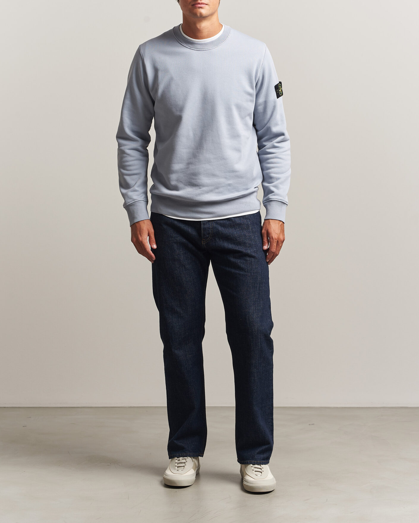 Hombres | Jerséis y prendas de punto | Stone Island | Garment Dyed Fleece Sweatshirt Ash Grey